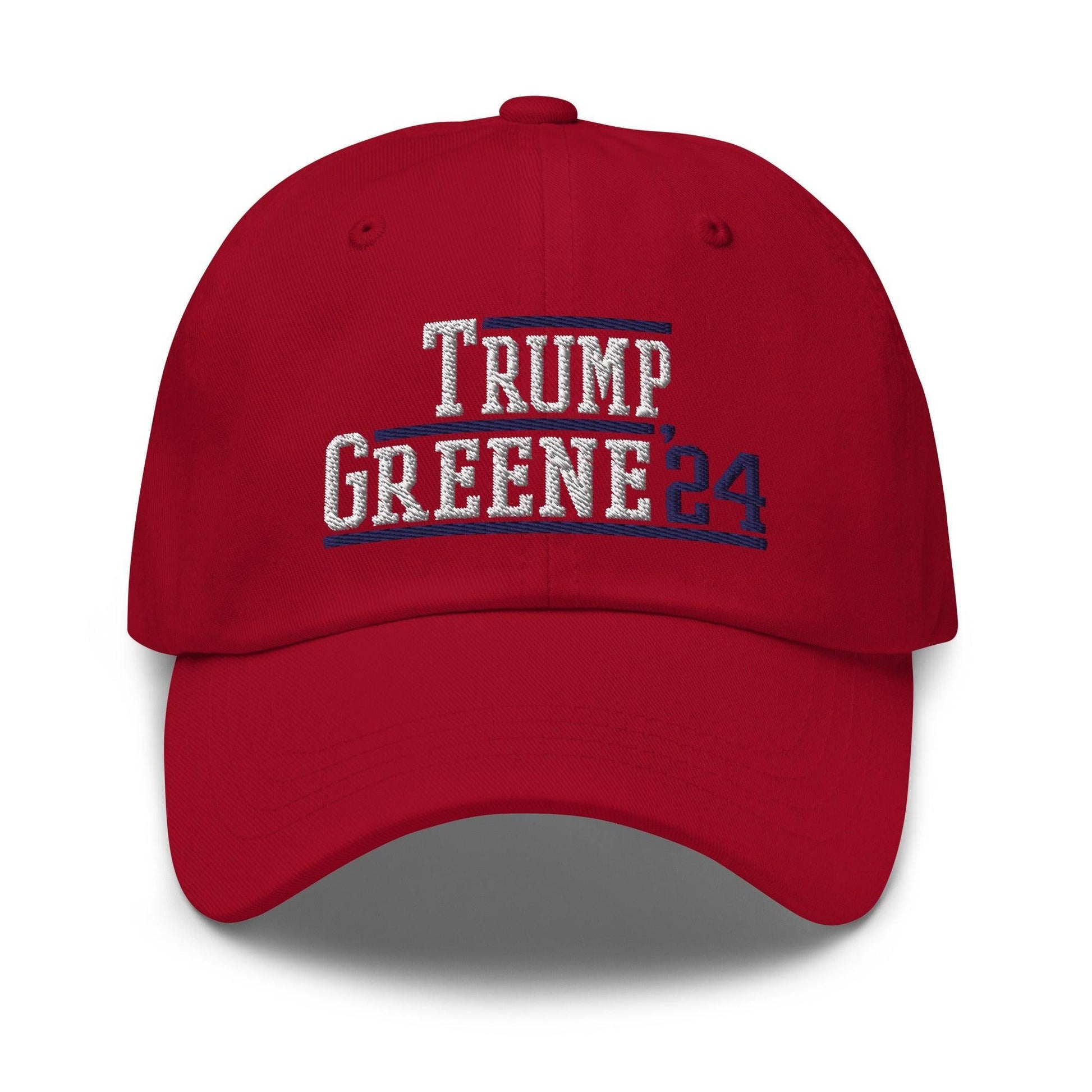 Donald Trump Marjorie Taylor Greene 2024 Dad Hat Cranberry