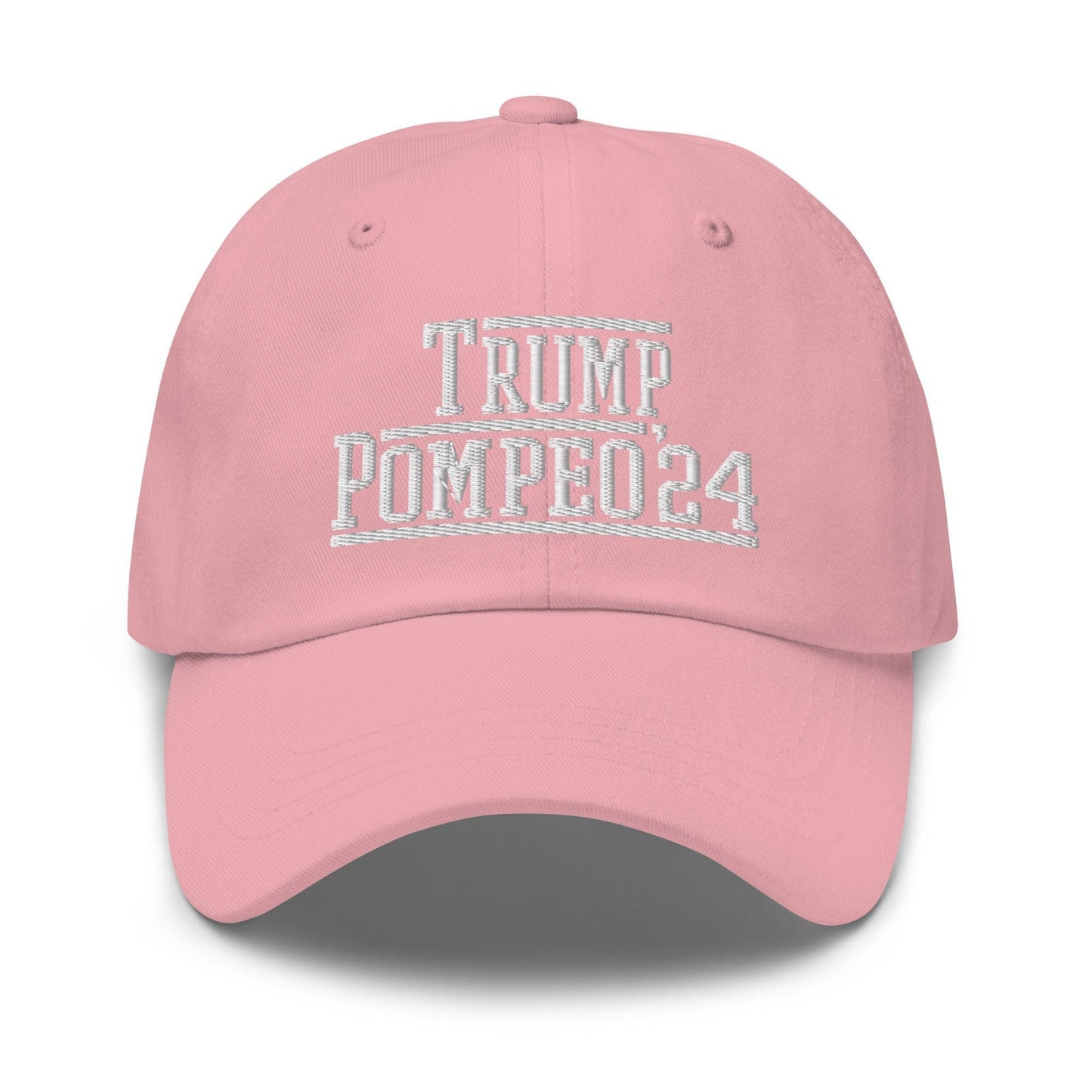 Donald Trump Mike Pompeo 2024 Dad Hat Pink