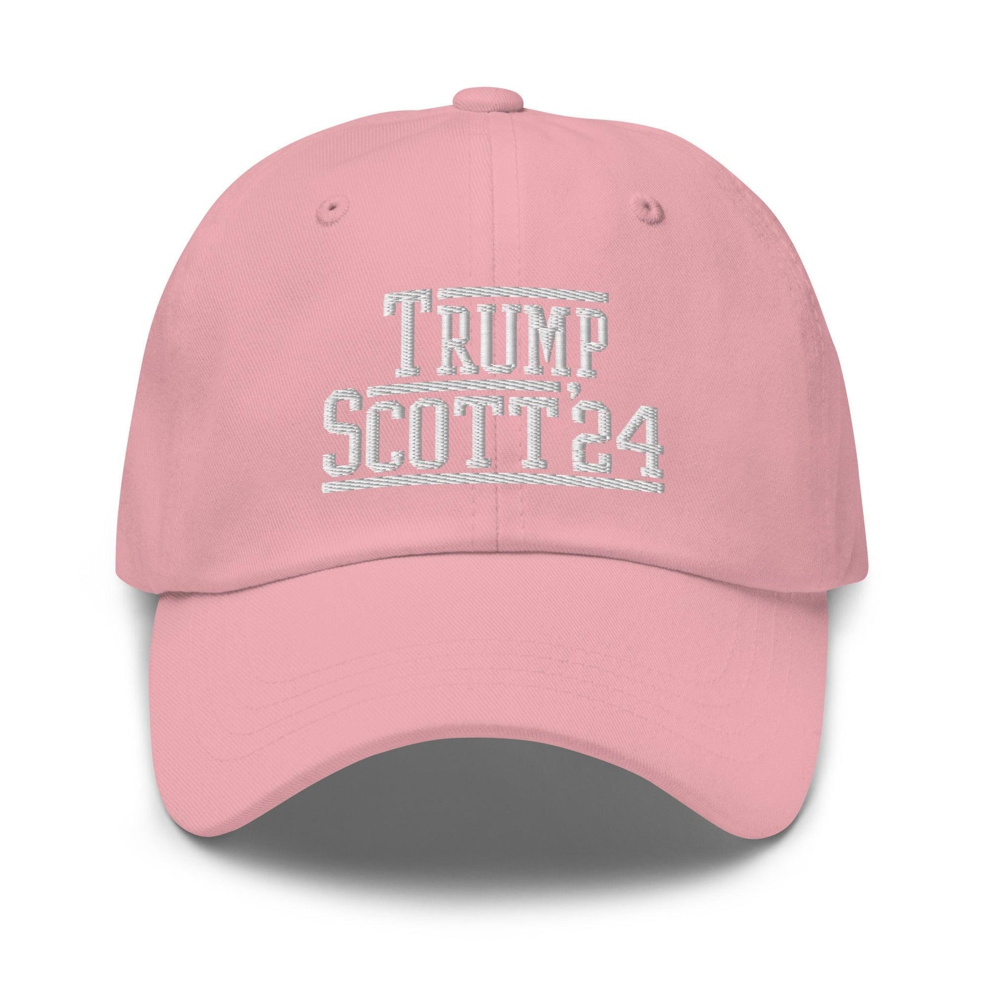 Donald Trump Tim Scott 2024 Dad Hat Pink