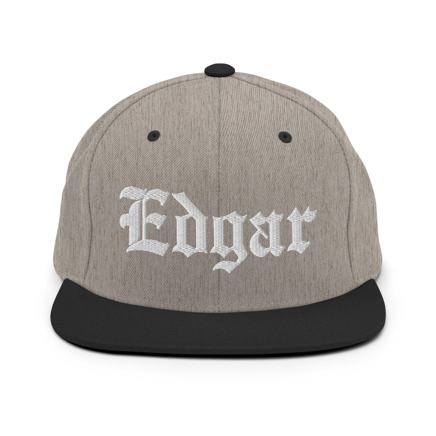 Edgar Old English Snapback Hat Heather/Black