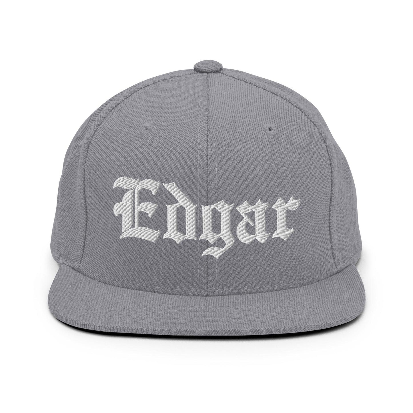 Edgar Old English Snapback Hat Silver