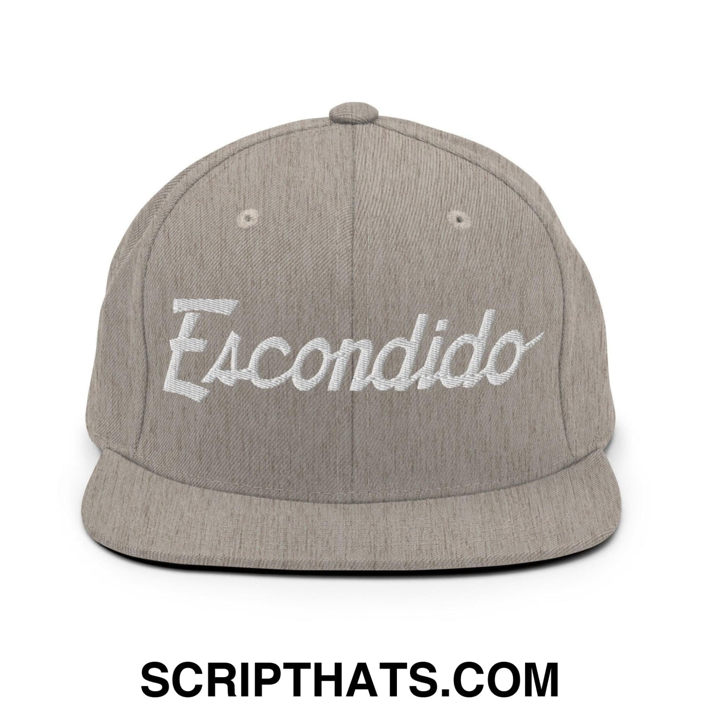 Escondido Script Snapback Hat Heather Grey