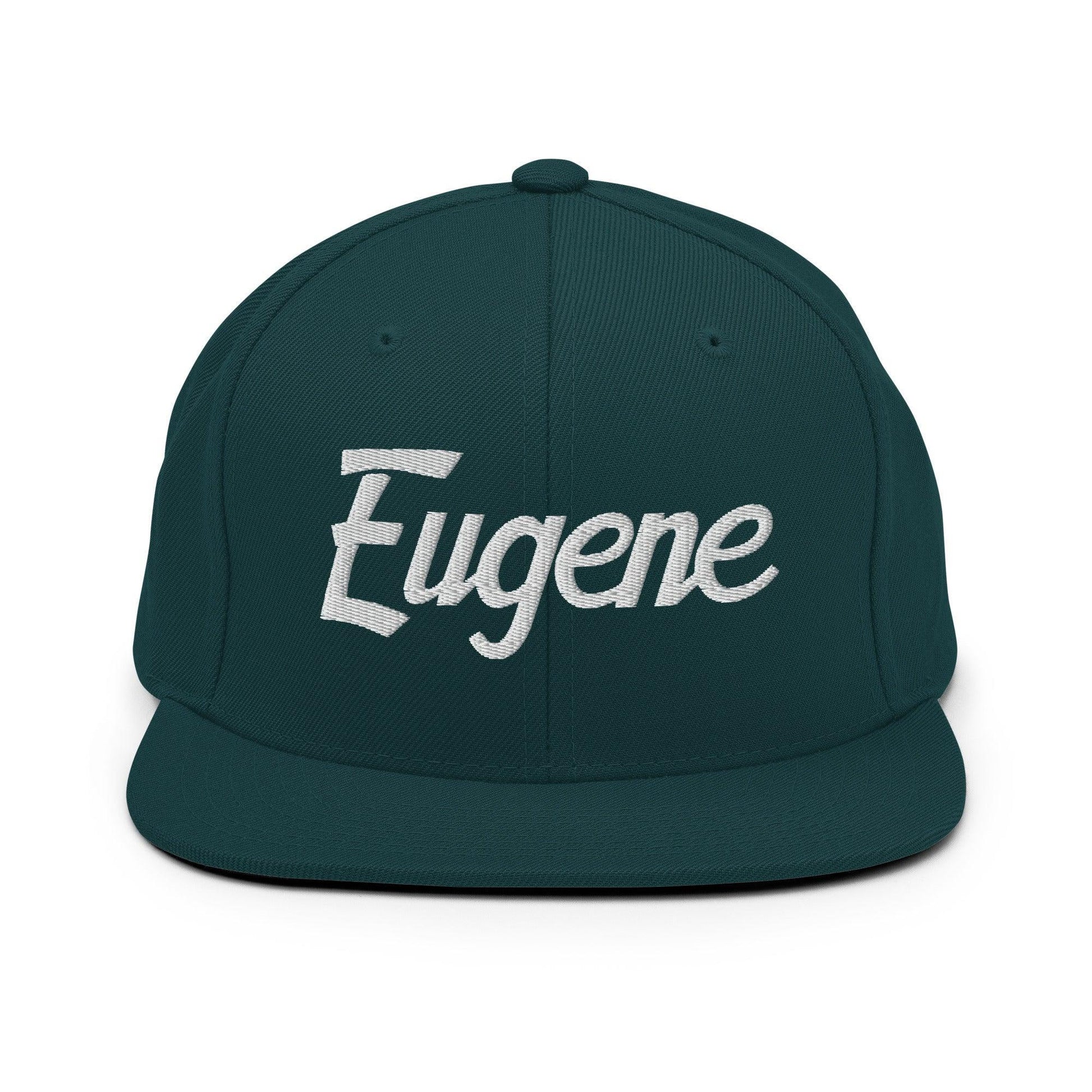 Eugene Script Snapback Hat Spruce