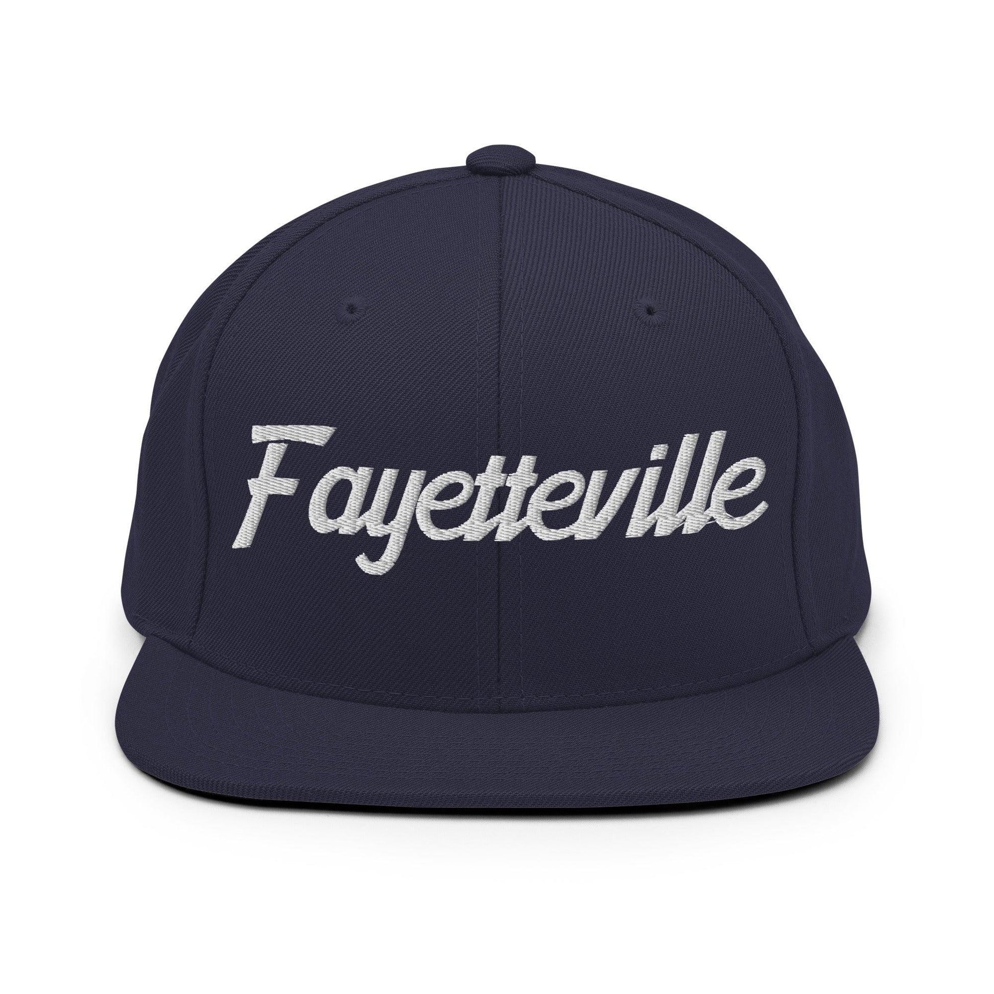Fayetteville Script Snapback Hat Navy