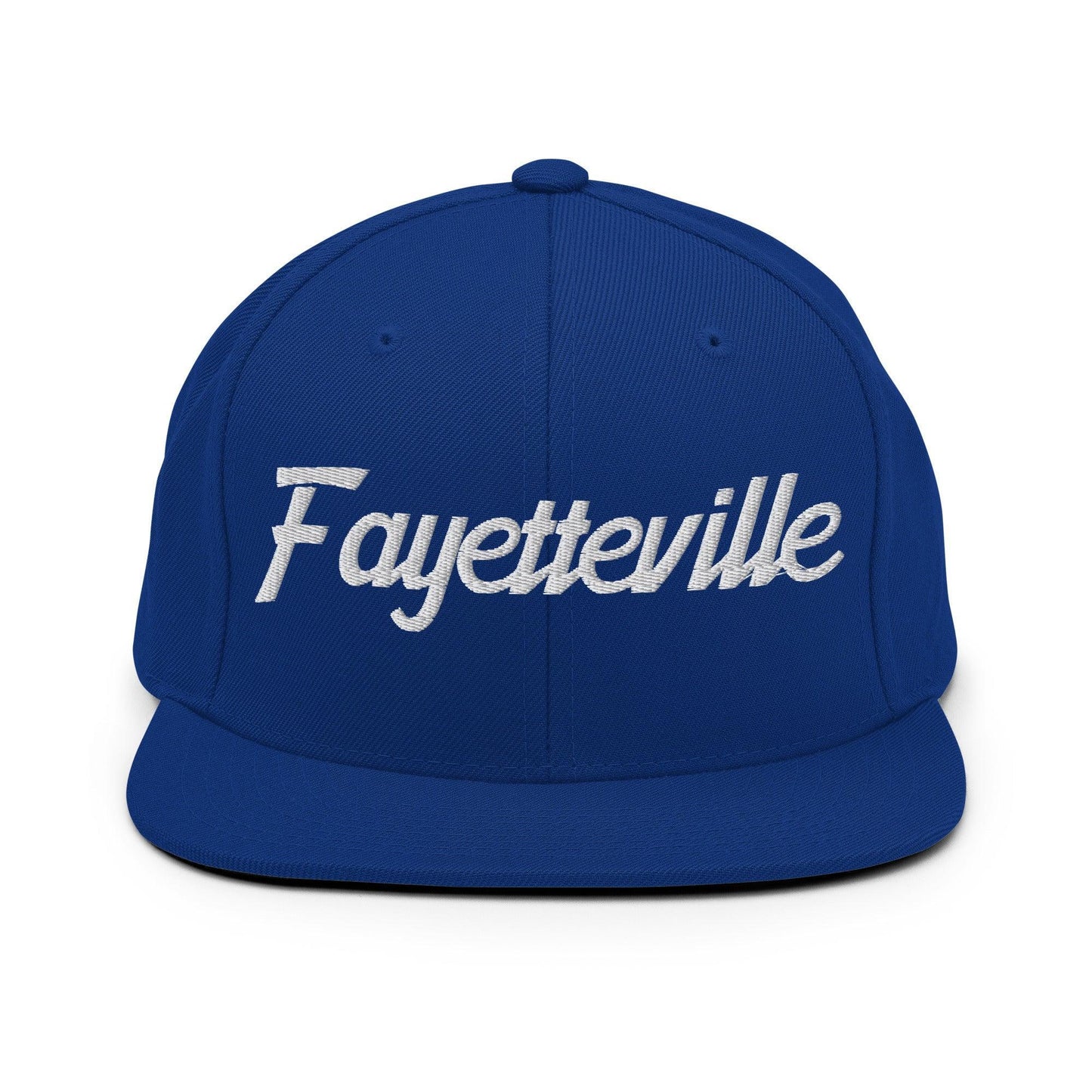 Fayetteville Script Snapback Hat Royal Blue