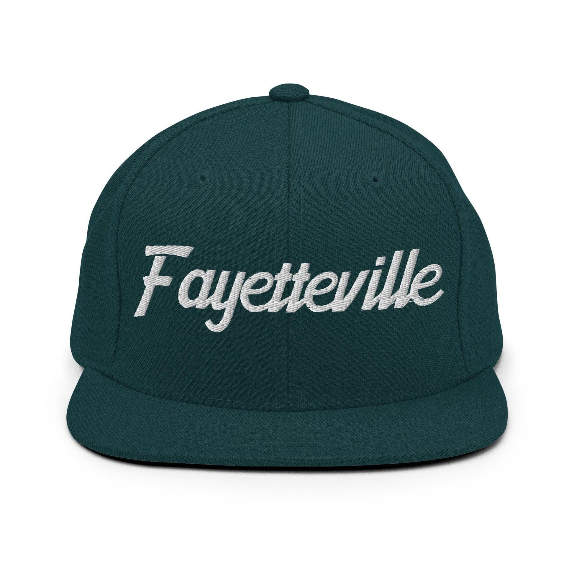 Fayetteville Script Snapback Hat Spruce
