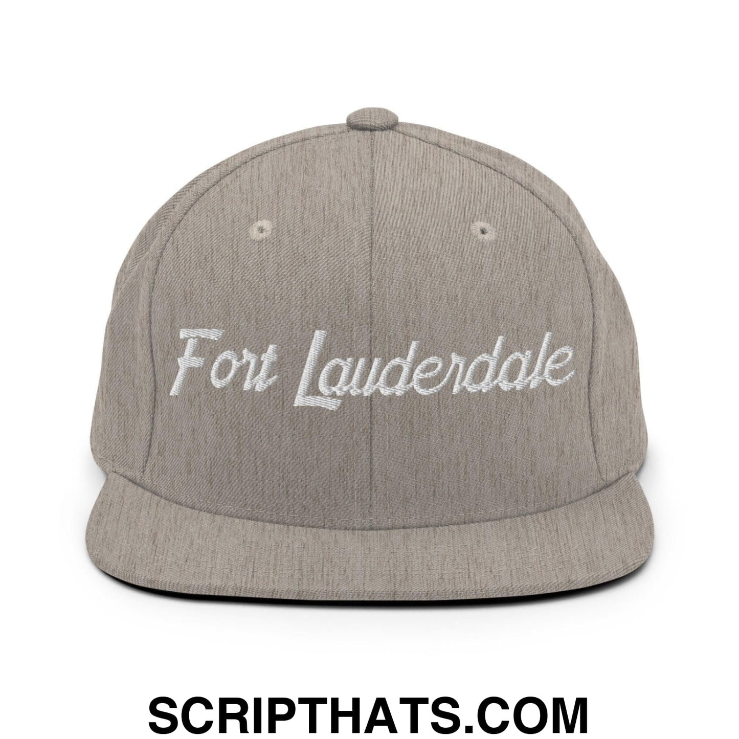 Fort Lauderdale Script Snapback Hat Heather Grey