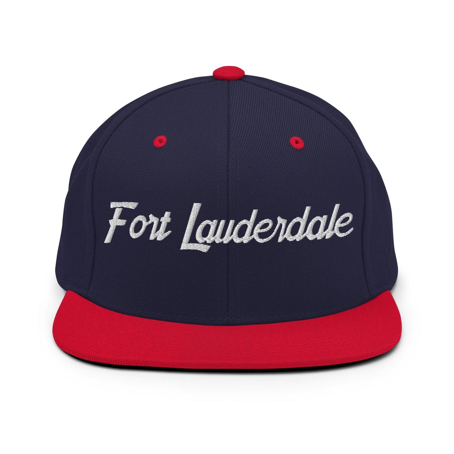 Fort Lauderdale Script Snapback Hat Navy/ Red