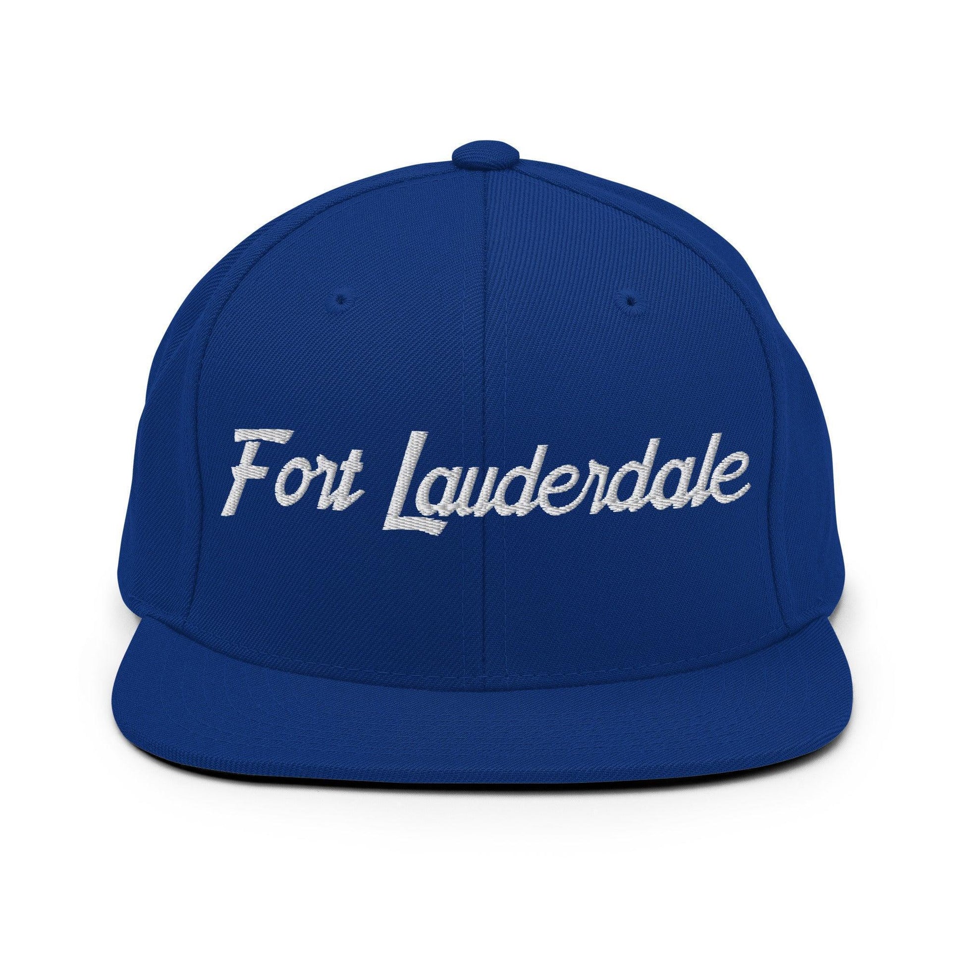 Fort Lauderdale Script Snapback Hat Royal Blue
