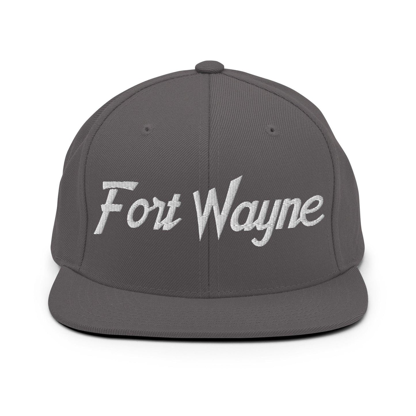 Fort Wayne Script Snapback Hat Dark Grey