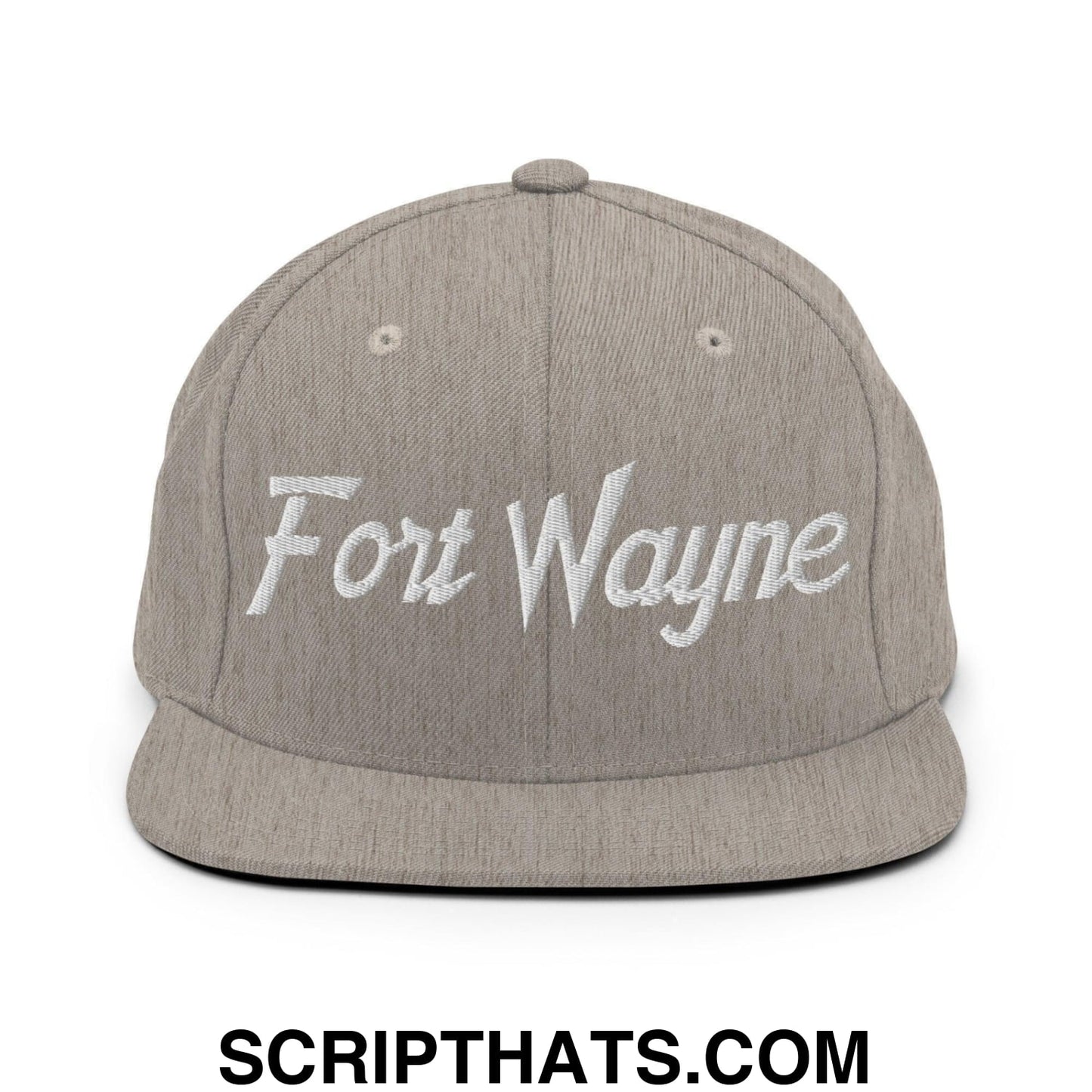 Fort Wayne Script Snapback Hat Heather Grey