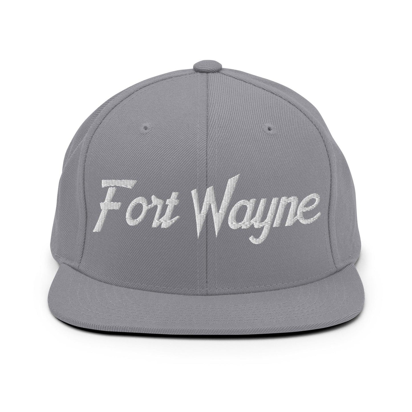 Fort Wayne Script Snapback Hat Silver