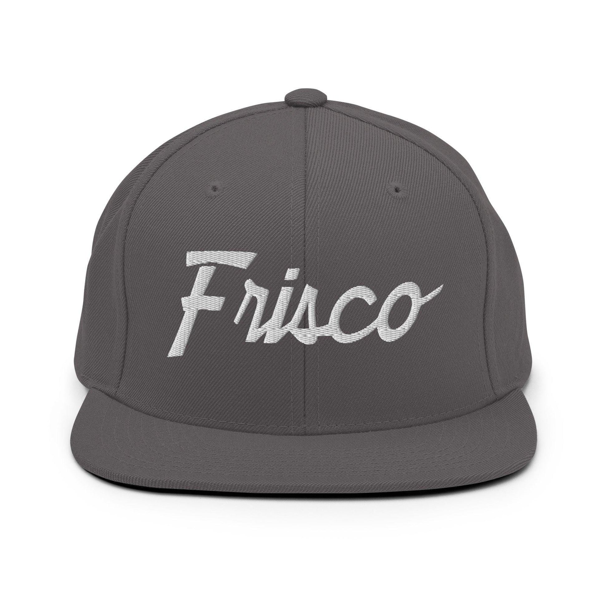 Frisco Script Snapback Hat Dark Grey