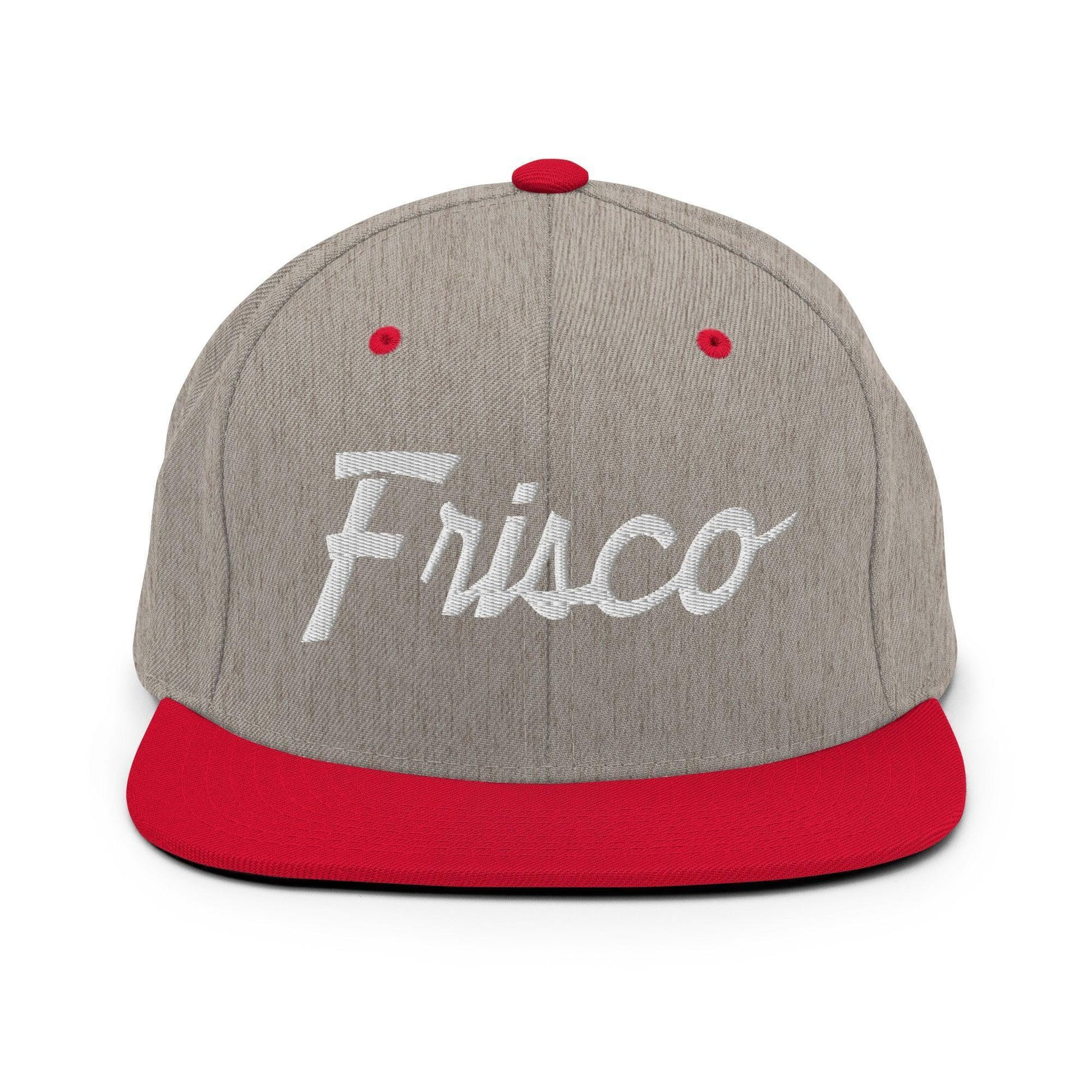 Frisco Script Snapback Hat Heather Grey/ Red