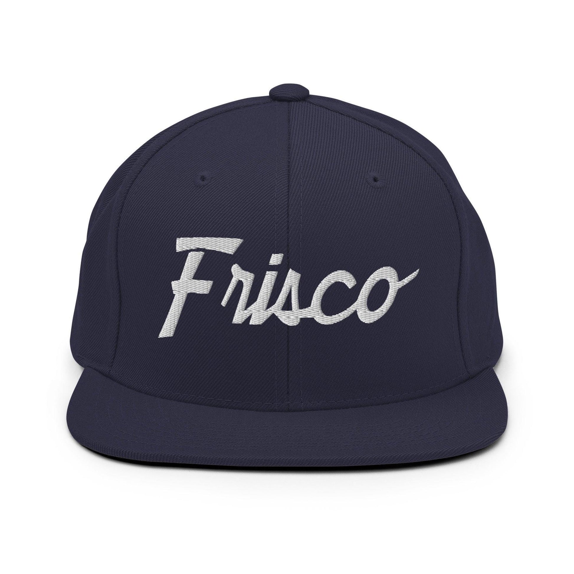 Frisco Script Snapback Hat Navy