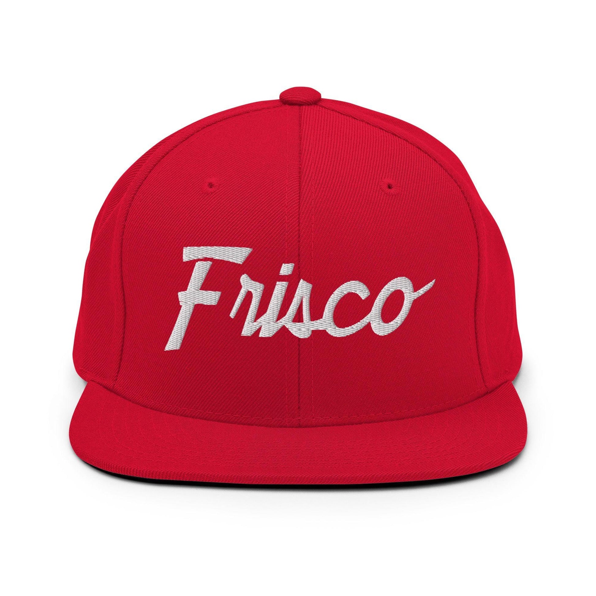 Frisco Script Snapback Hat Red