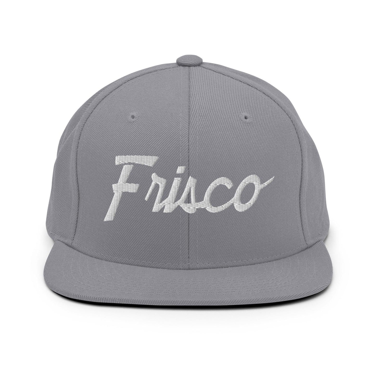 Frisco Script Snapback Hat Silver