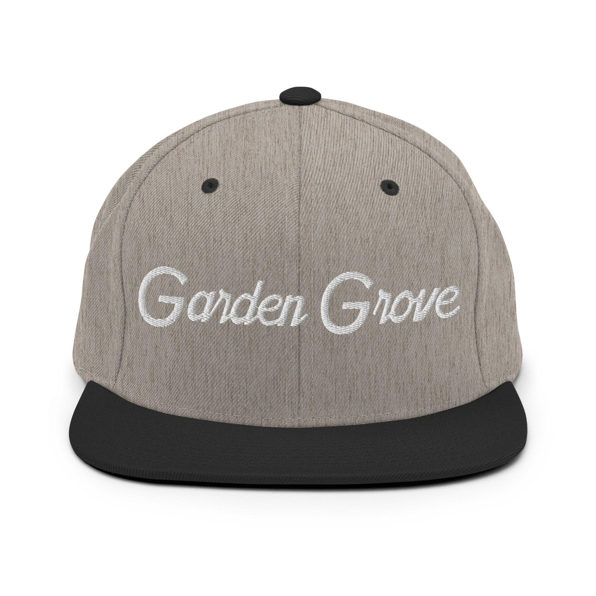 Garden Grove Script Snapback Hat Heather/Black