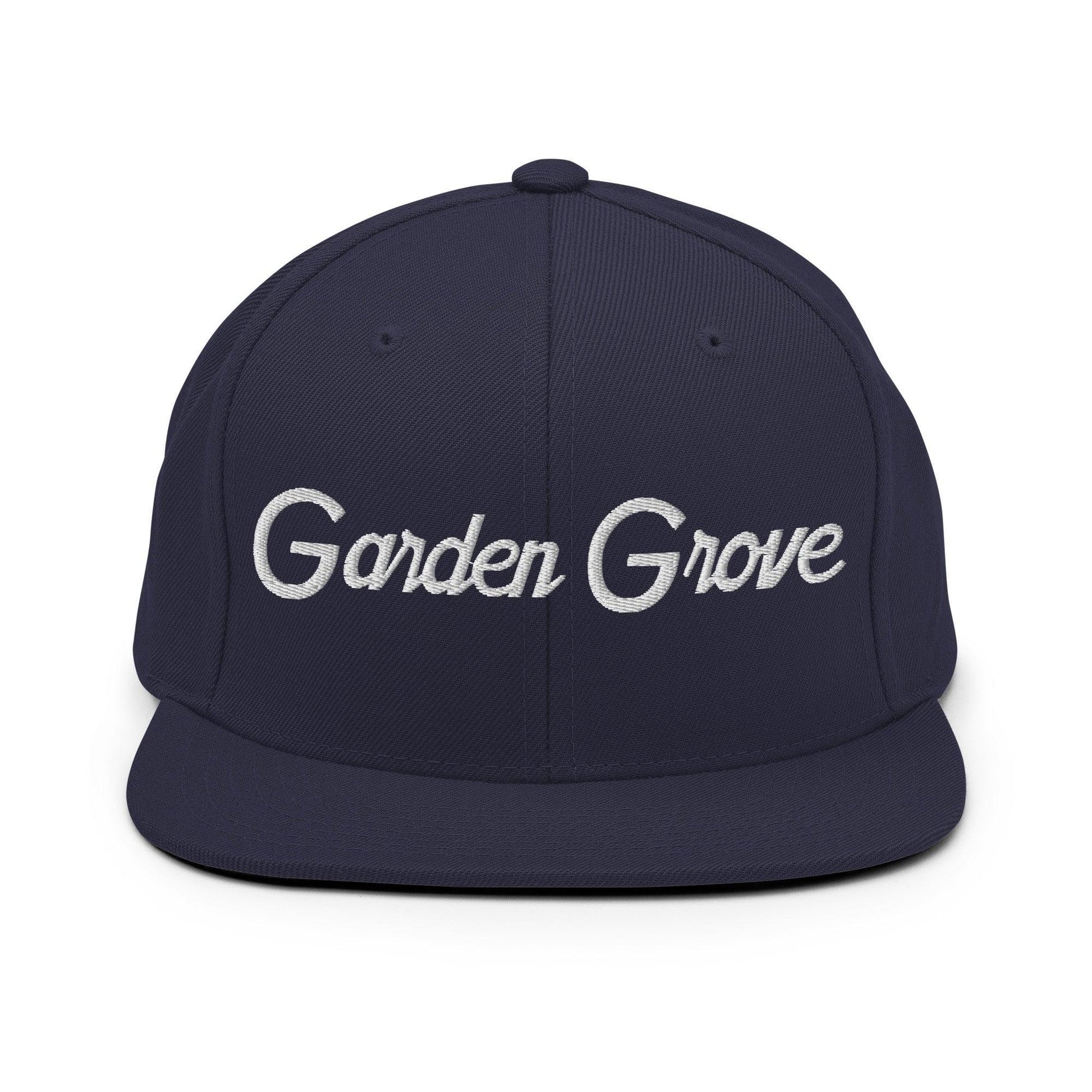 Garden Grove Script Snapback Hat Navy