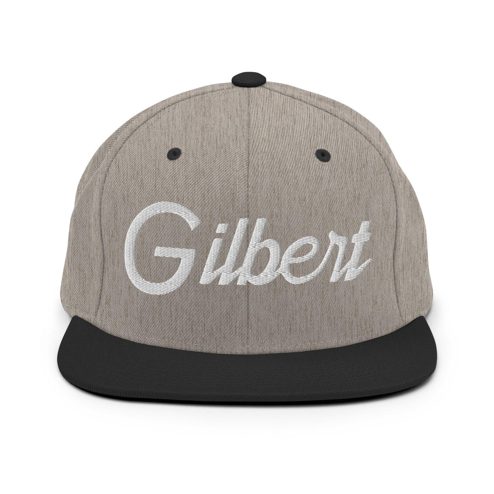 Gilbert Script Snapback Hat Heather/Black