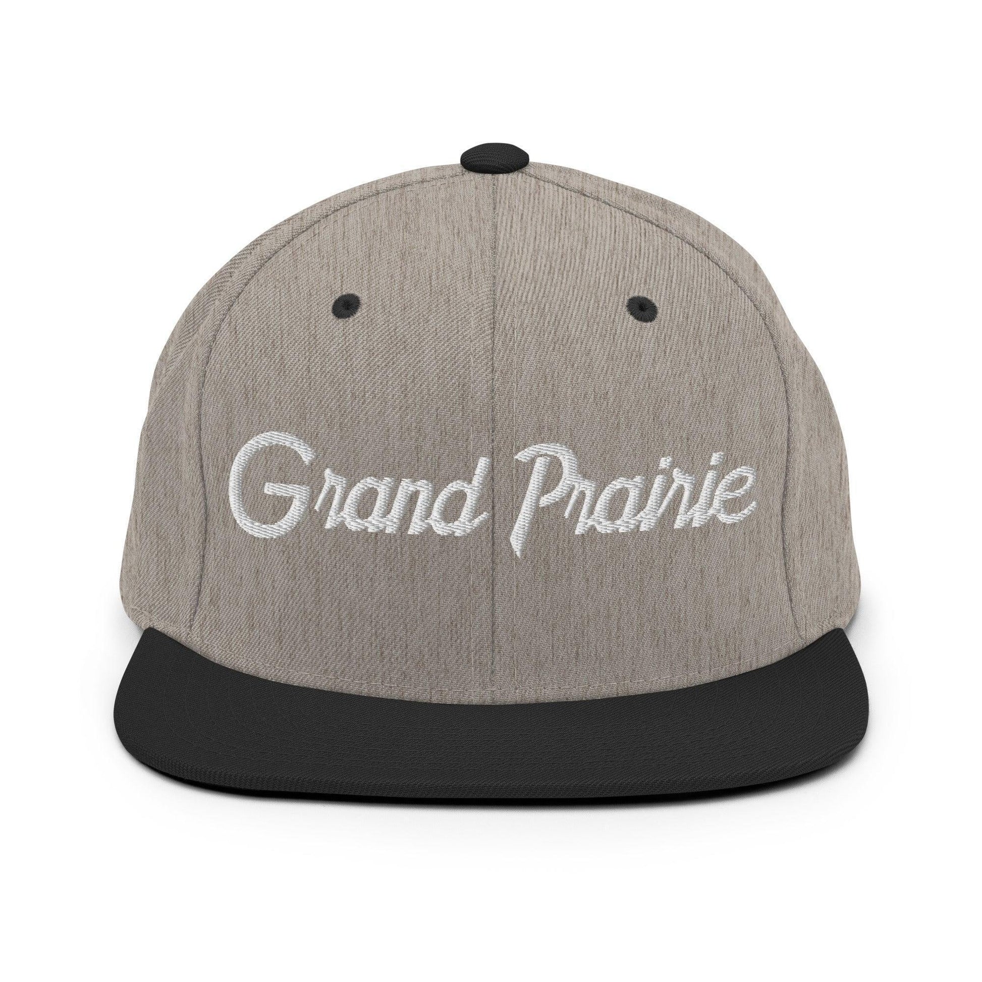 Grand Prairie Script Snapback Hat Heather/Black