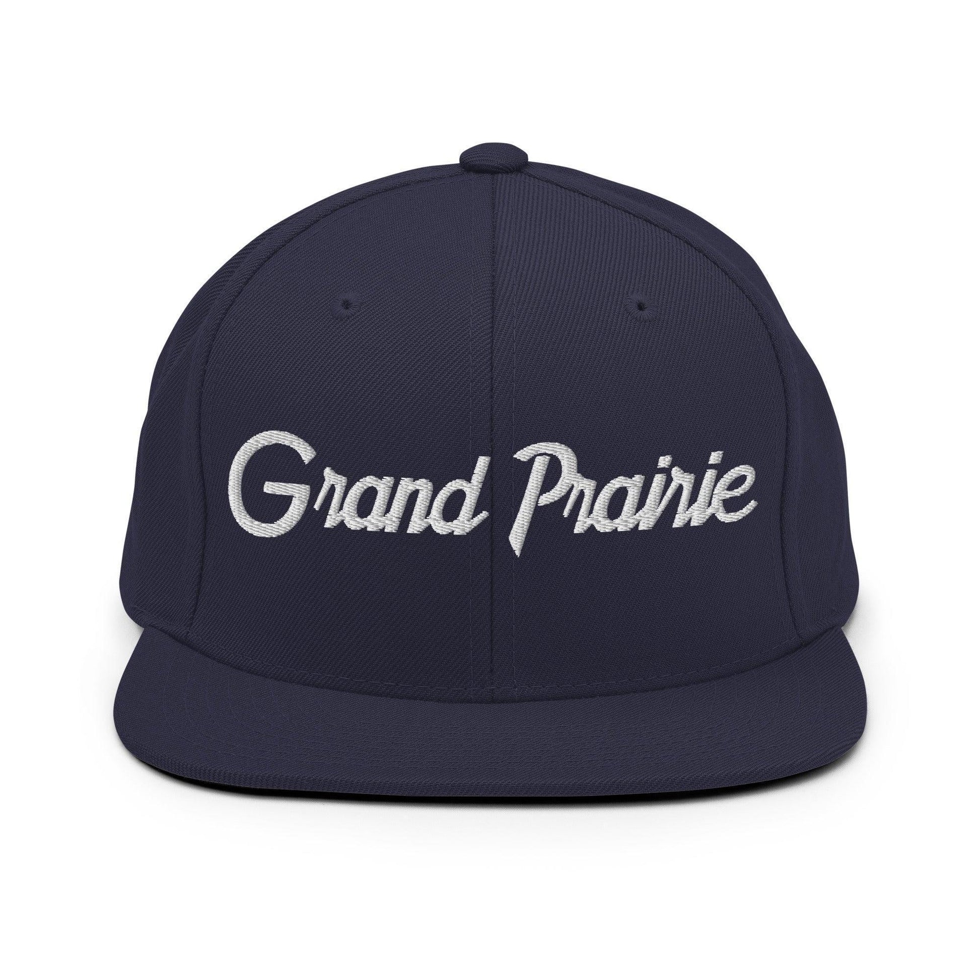 Grand Prairie Script Snapback Hat Navy