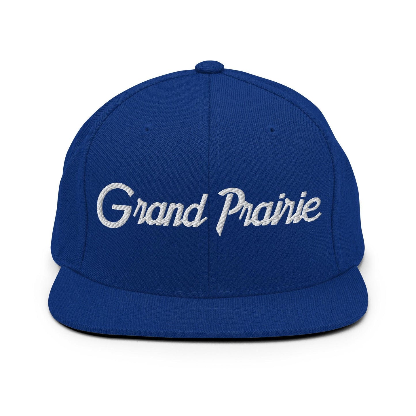Grand Prairie Script Snapback Hat Royal Blue