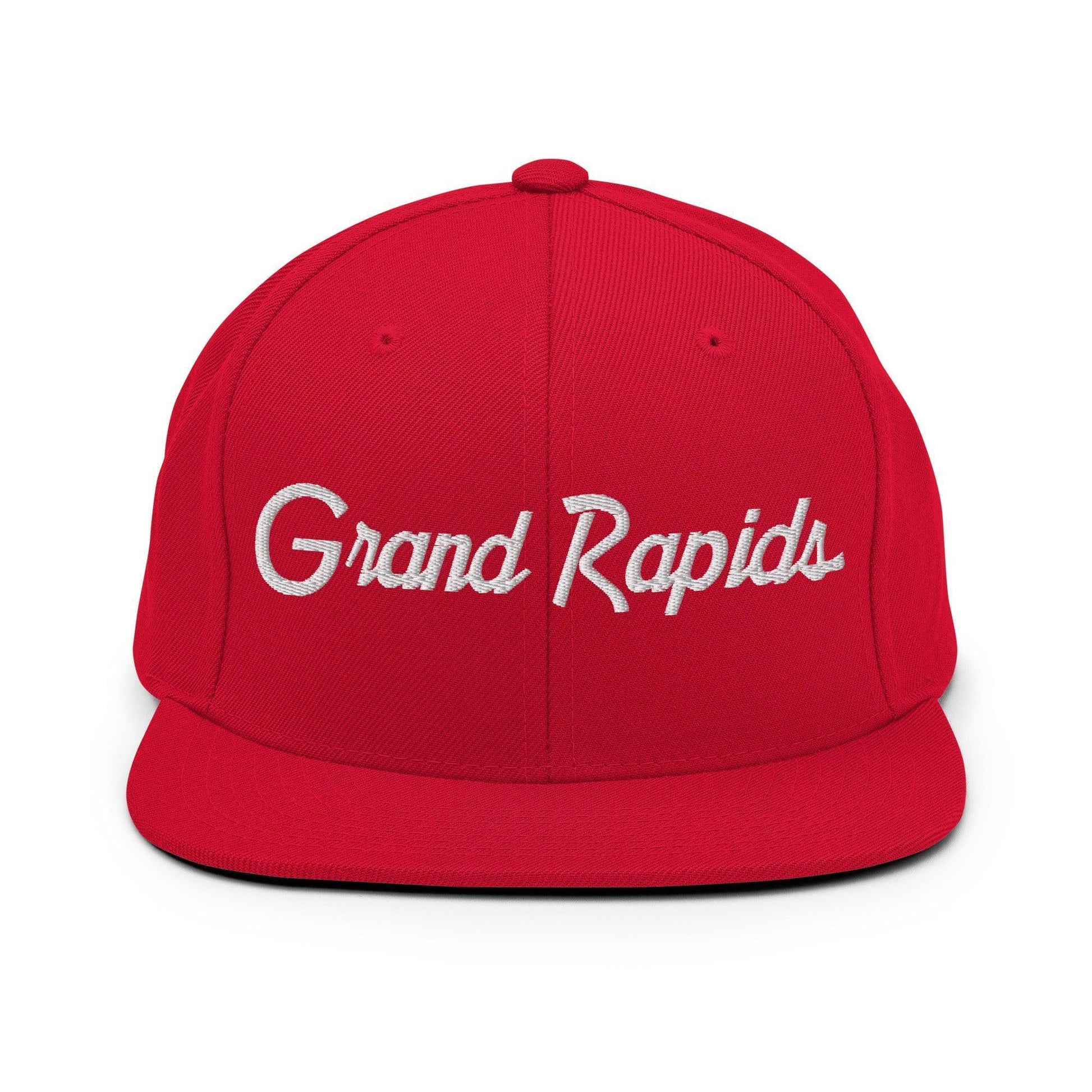 Grand Rapids Script Snapback Hat Red