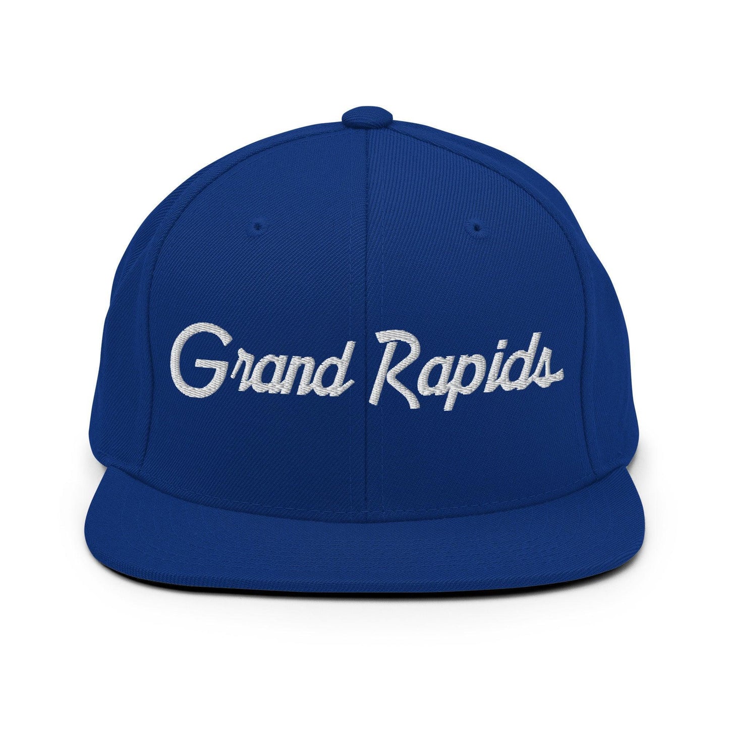 Grand Rapids Script Snapback Hat Royal Blue