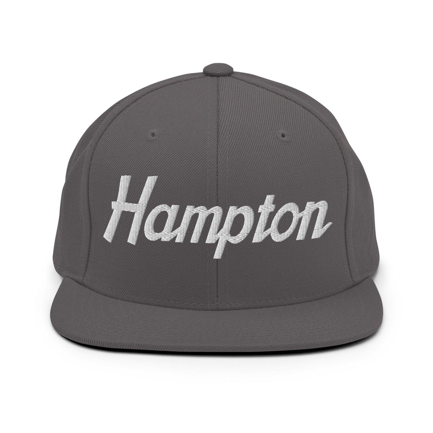 Hampton Script Snapback Hat Dark Grey