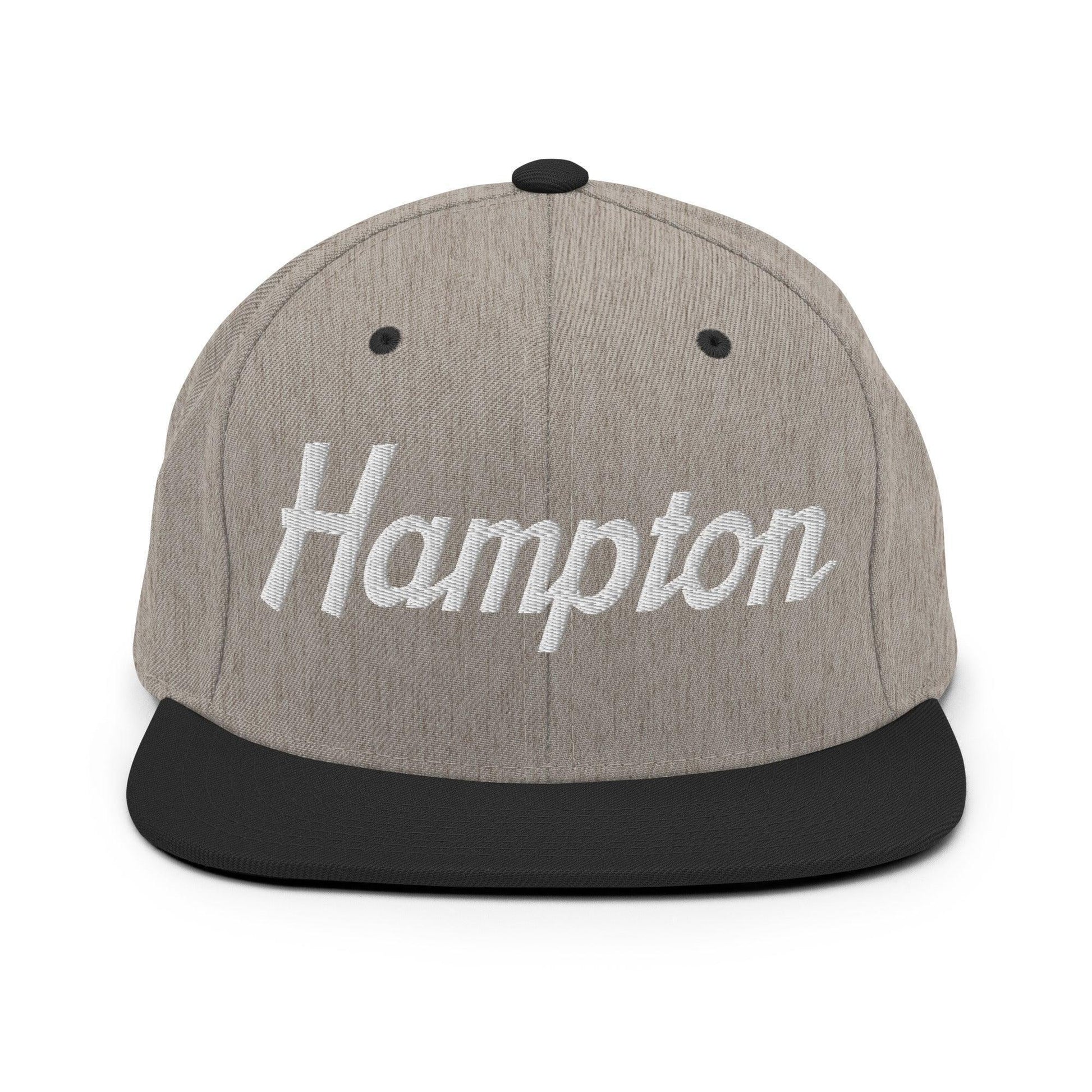 Hampton Script Snapback Hat Heather/Black