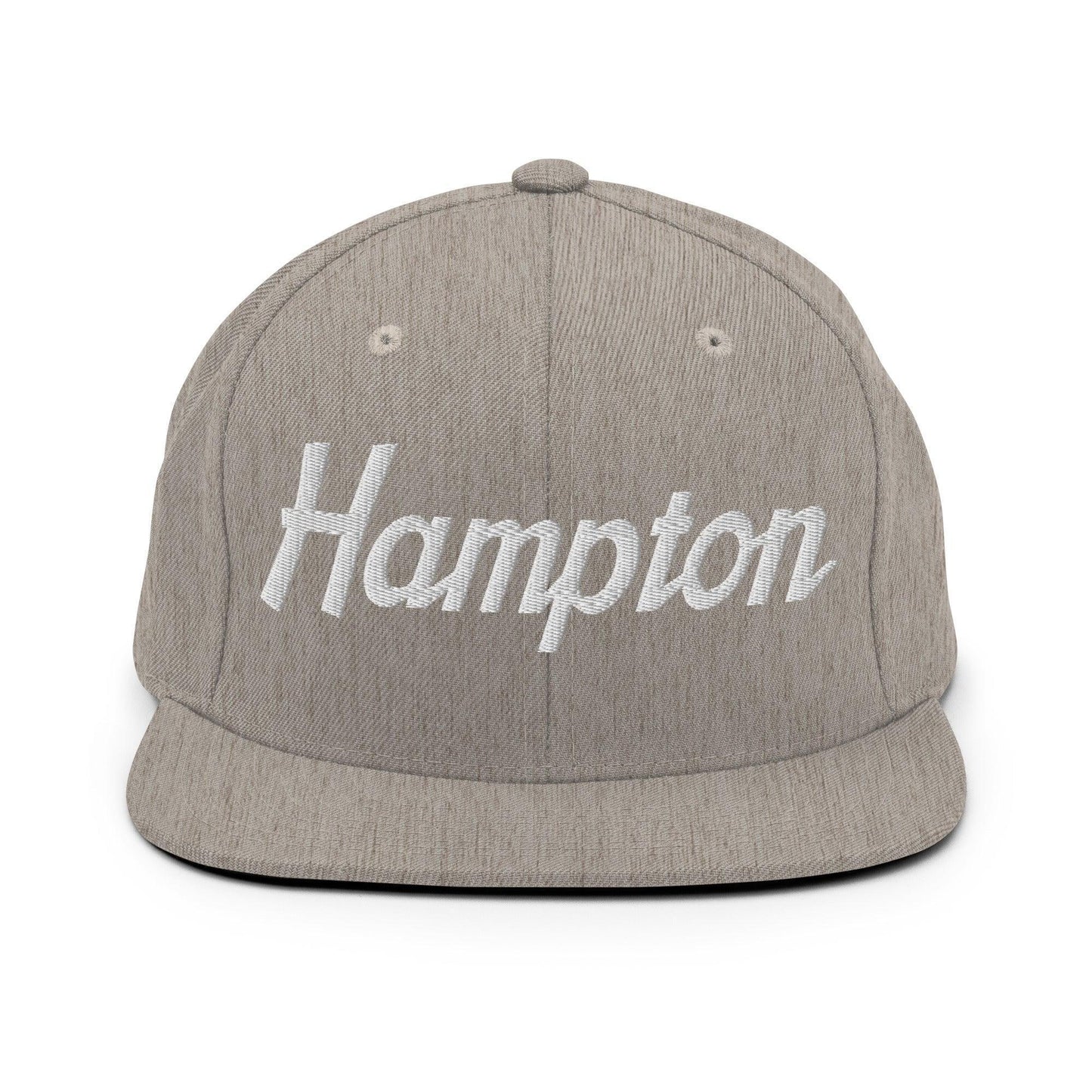 Hampton Script Snapback Hat Heather Grey