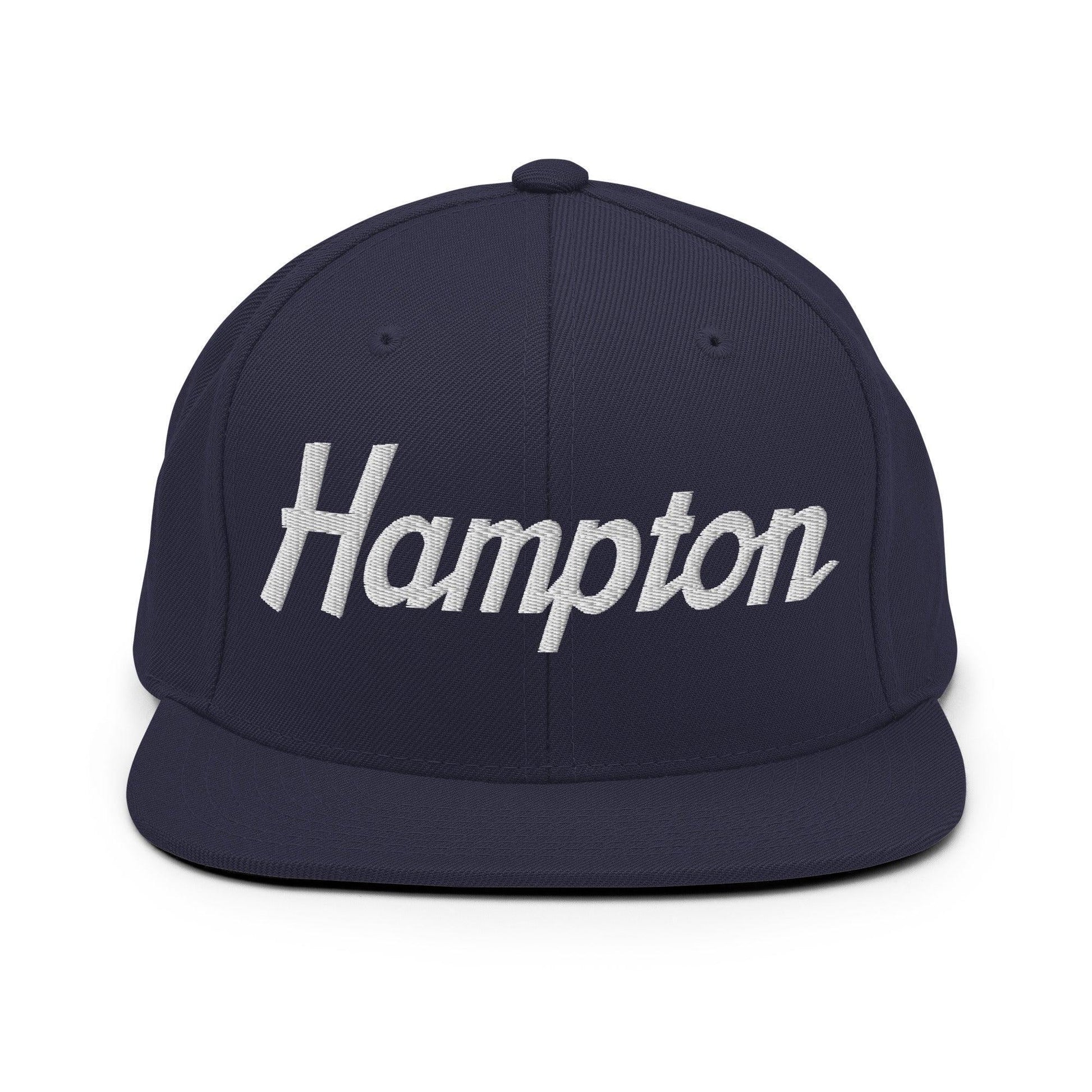 Hampton Script Snapback Hat Navy