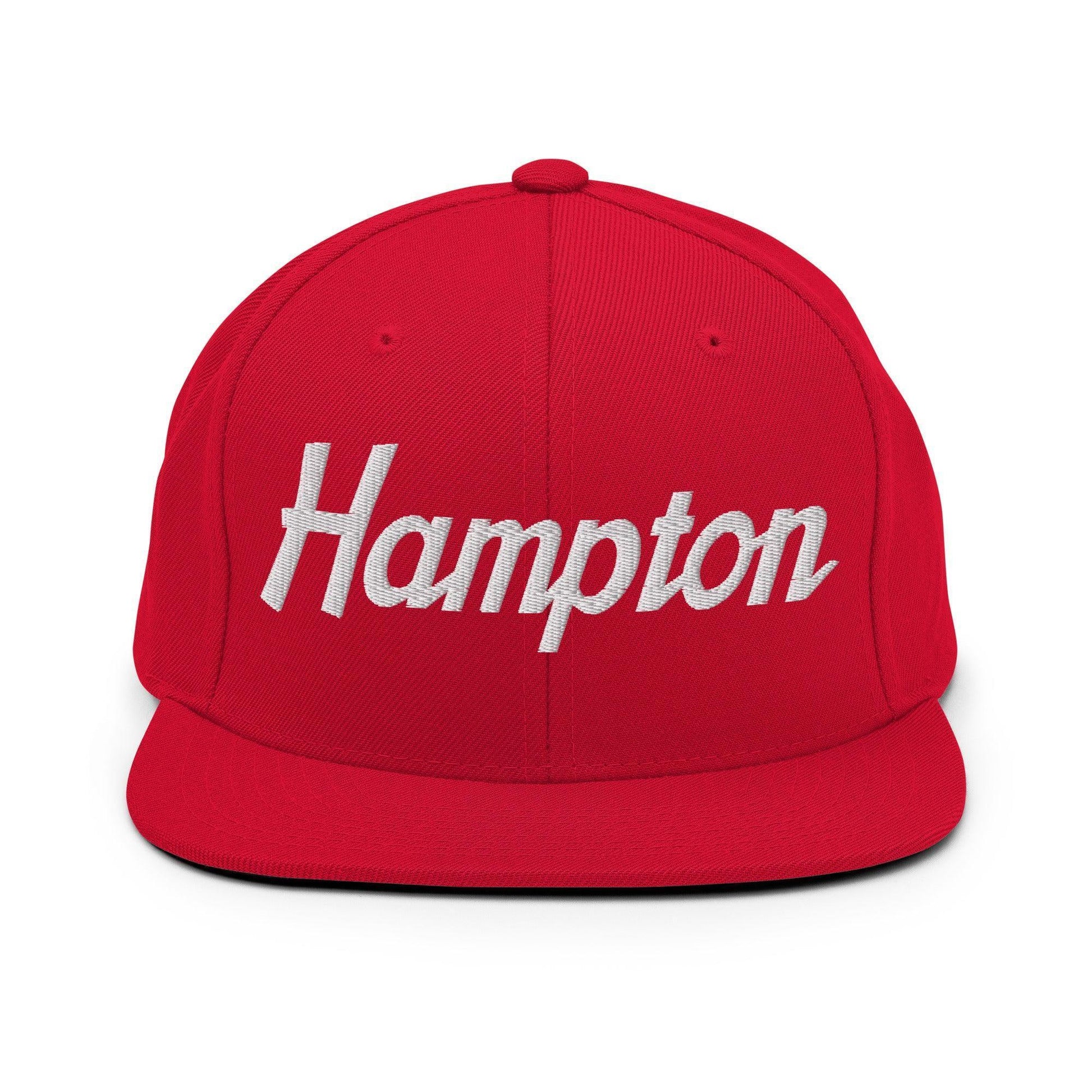 Hampton Script Snapback Hat Red