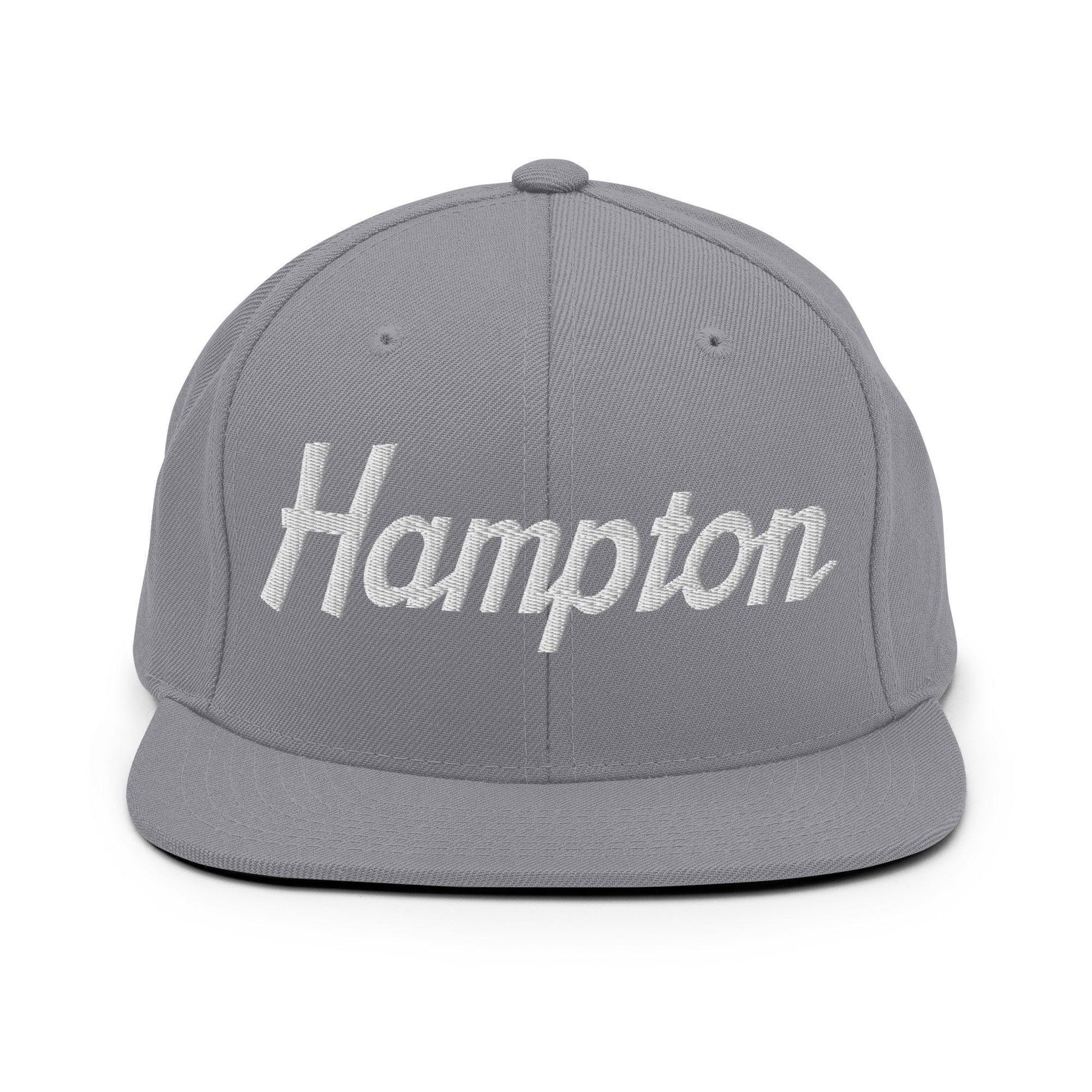 Hampton Script Snapback Hat Silver