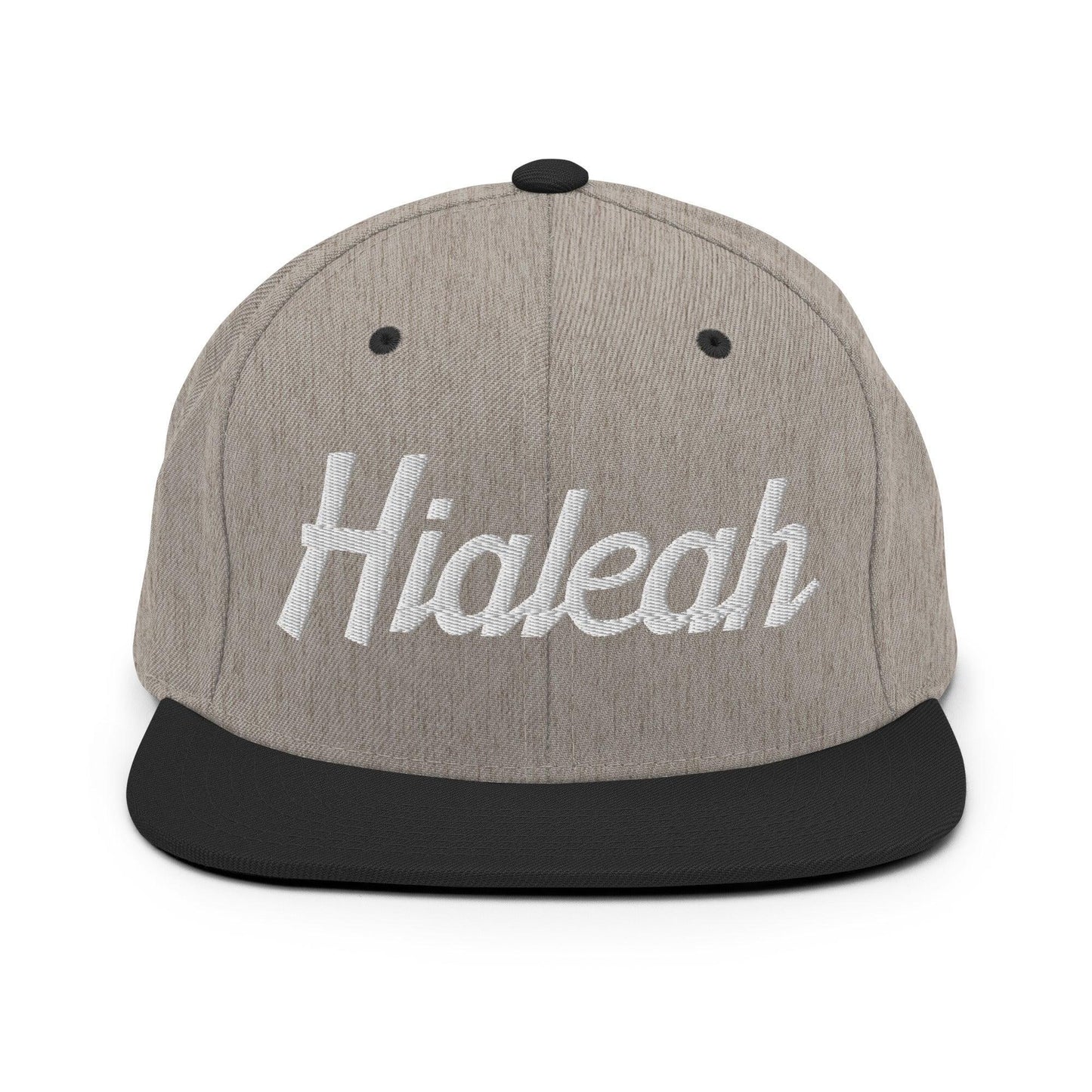 Hialeah Script Snapback Hat Heather/Black