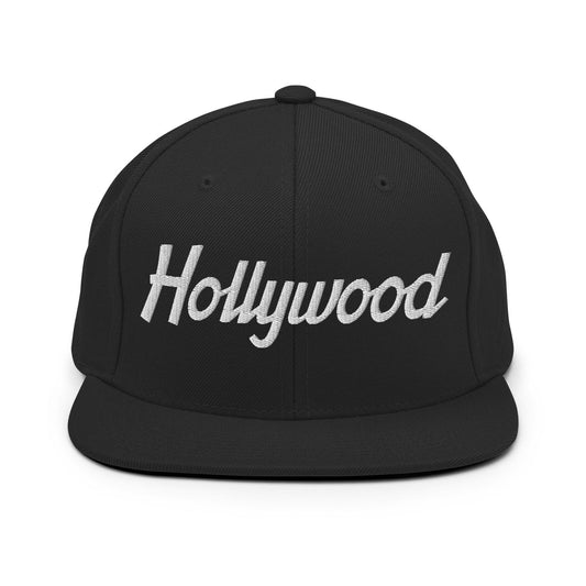 Hollywood Script Snapback Hat Black