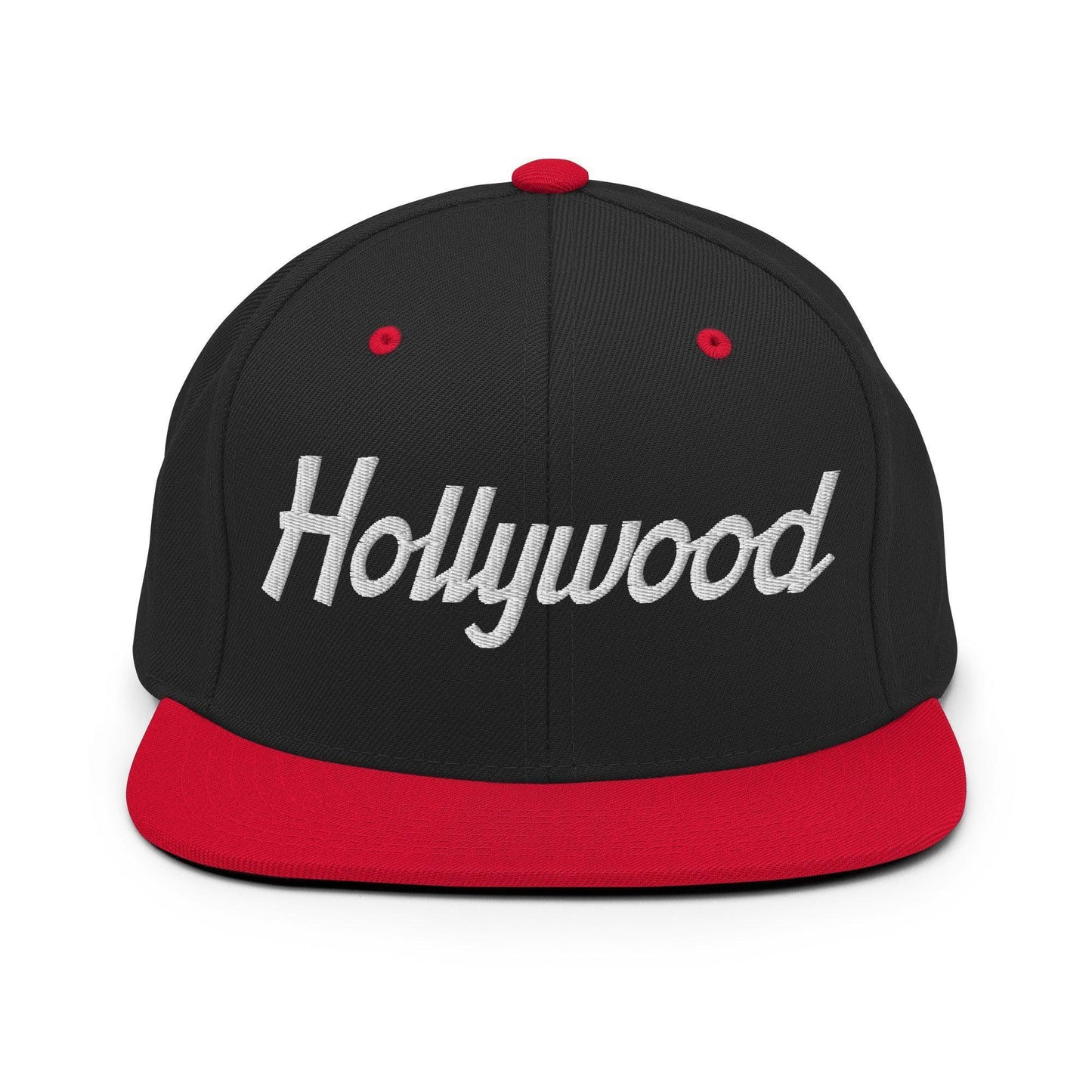 Hollywood Script Snapback Hat Black/ Red