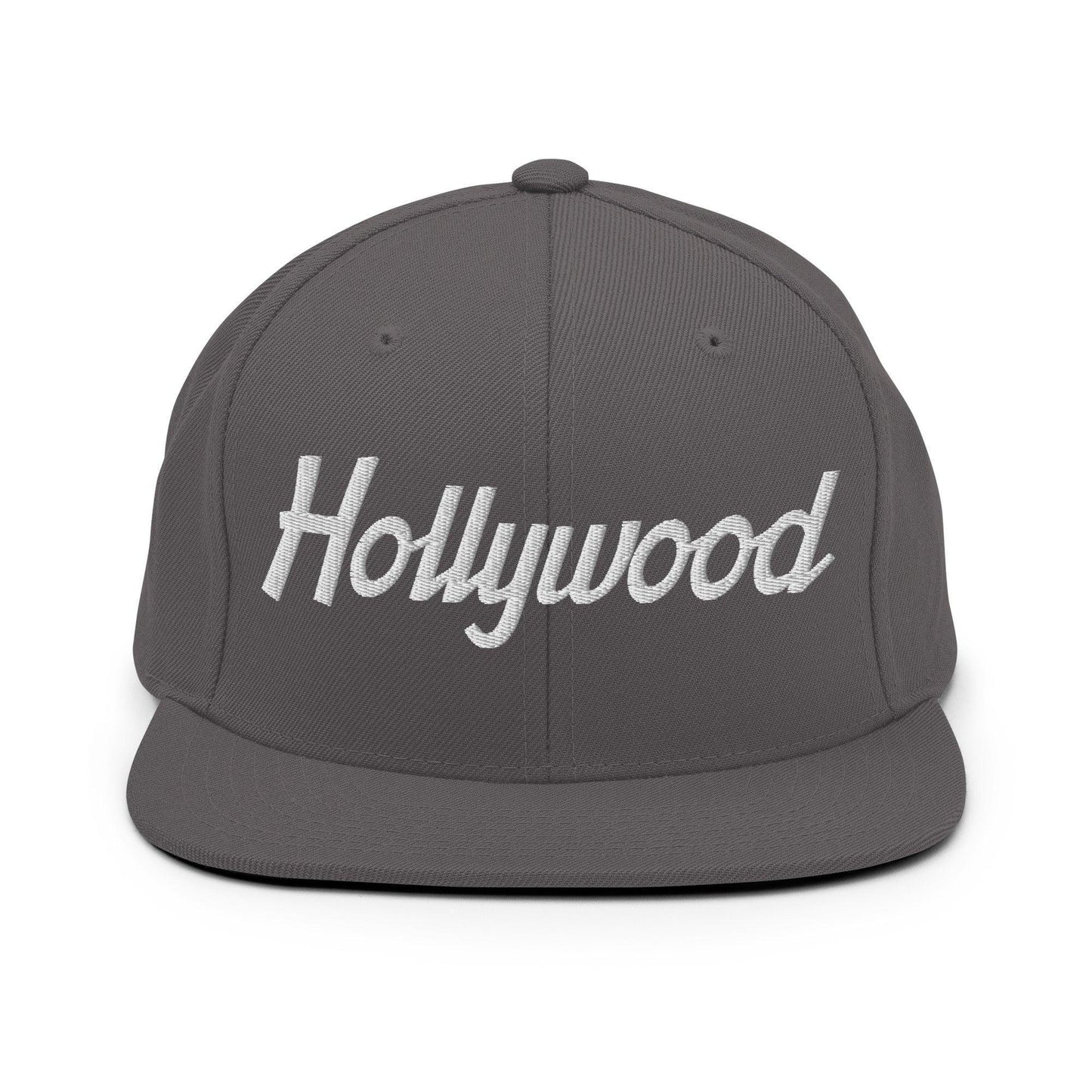 Hollywood Script Snapback Hat Dark Grey