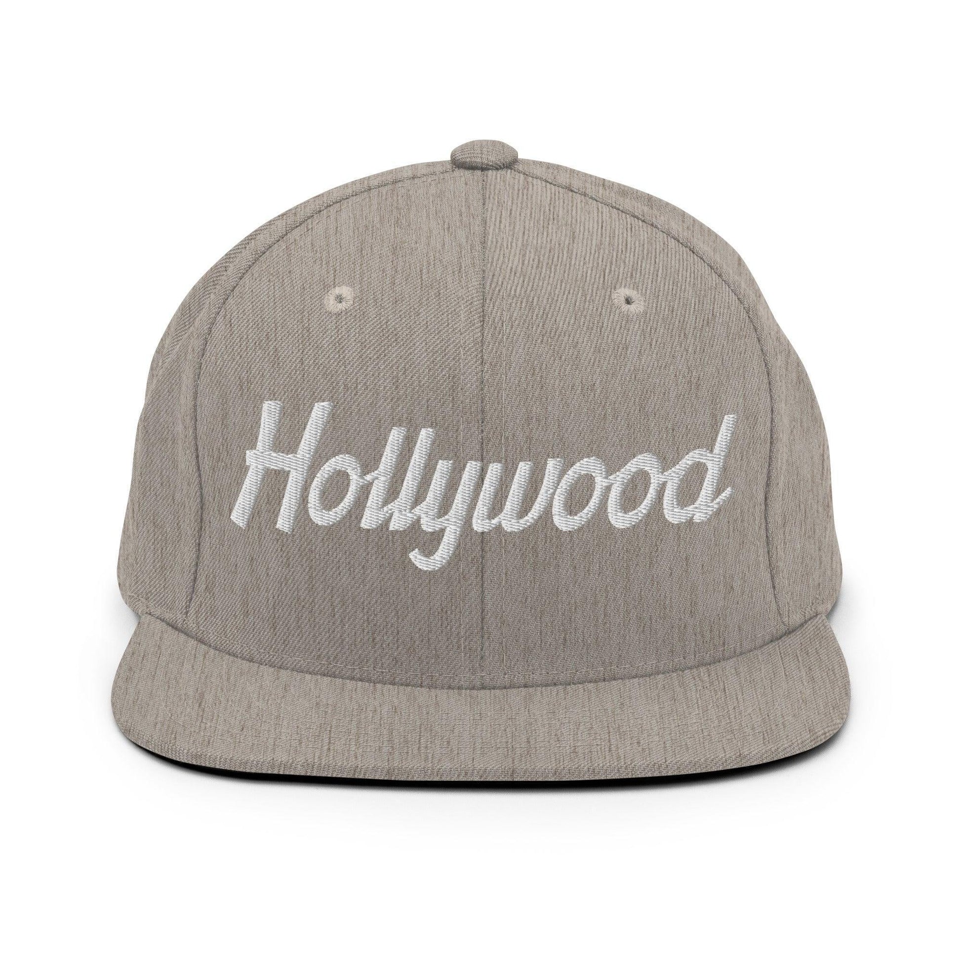 Hollywood Script Snapback Hat Heather Grey