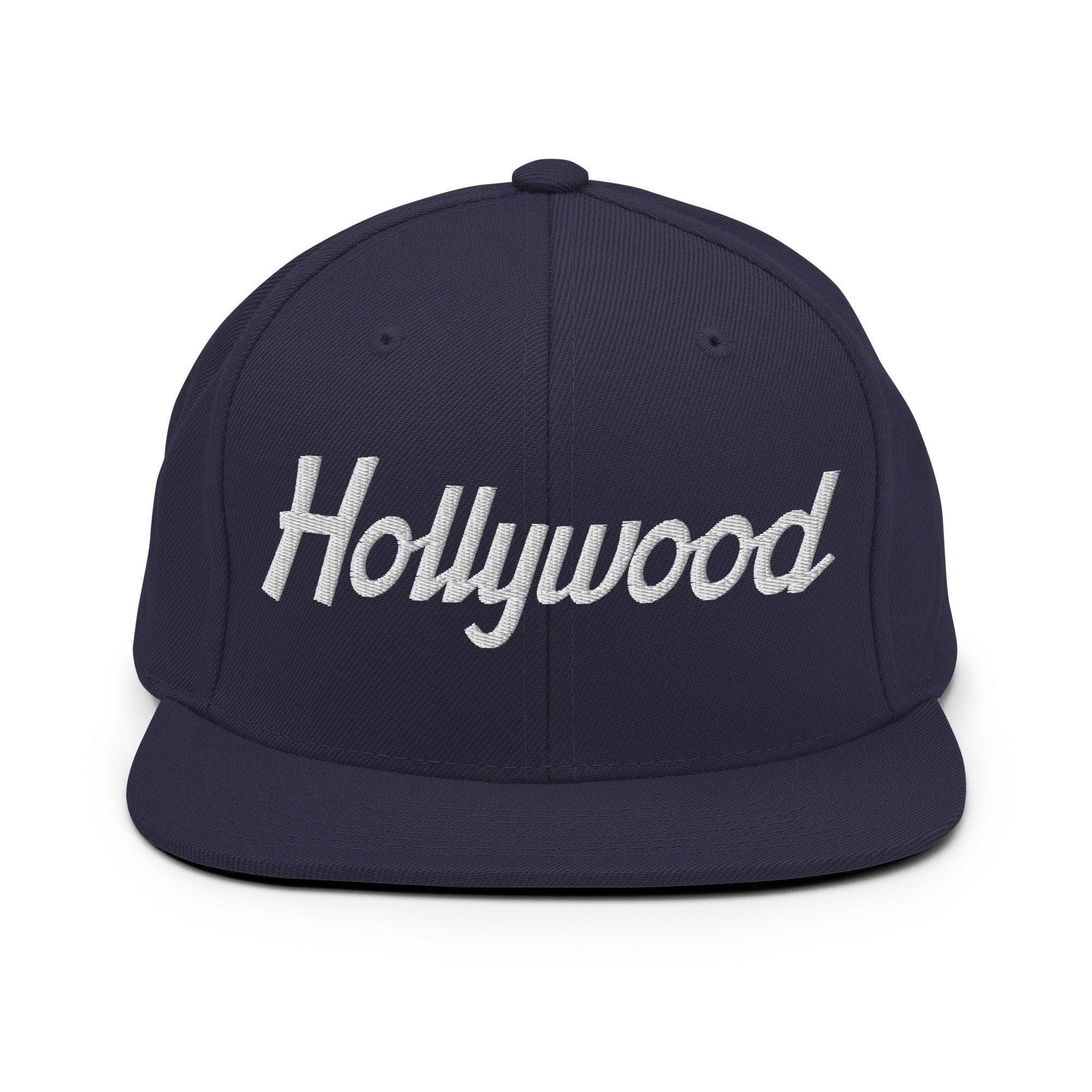 Hollywood Script Snapback Hat Navy