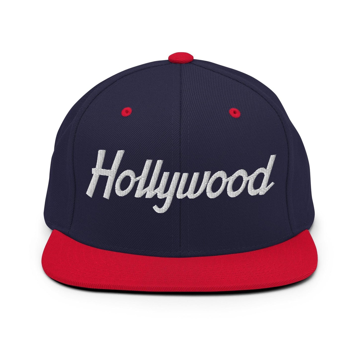 Hollywood Script Snapback Hat Navy/ Red