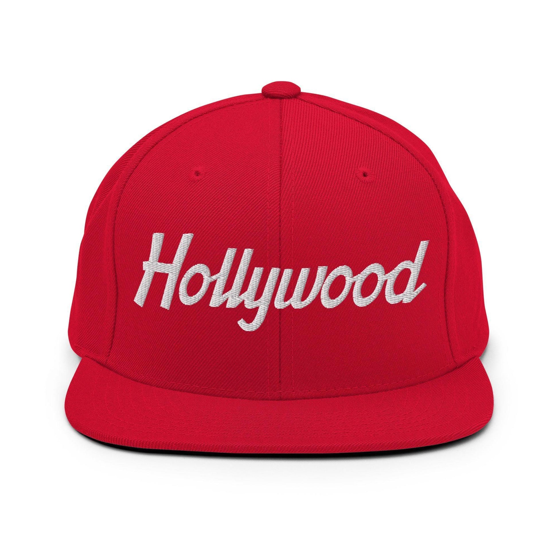 Hollywood Script Snapback Hat Red