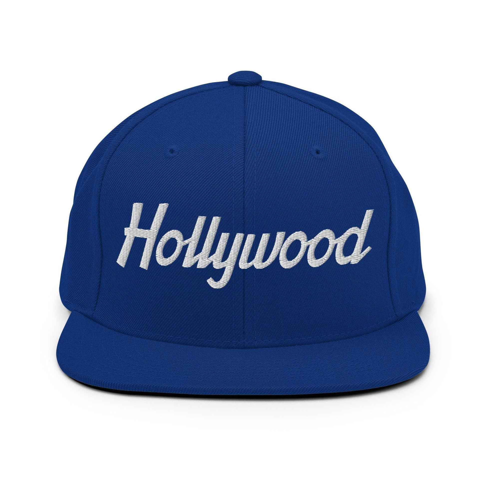 Hollywood Script Snapback Hat Royal Blue