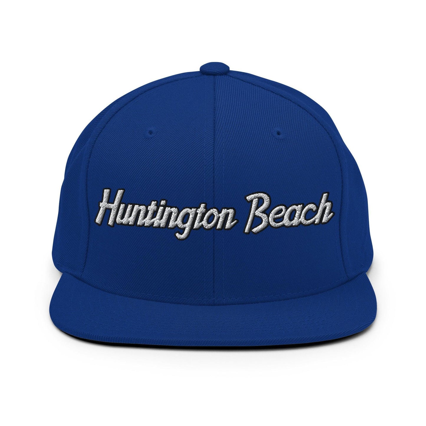 Huntington Beach Script Snapback Hat Royal Blue