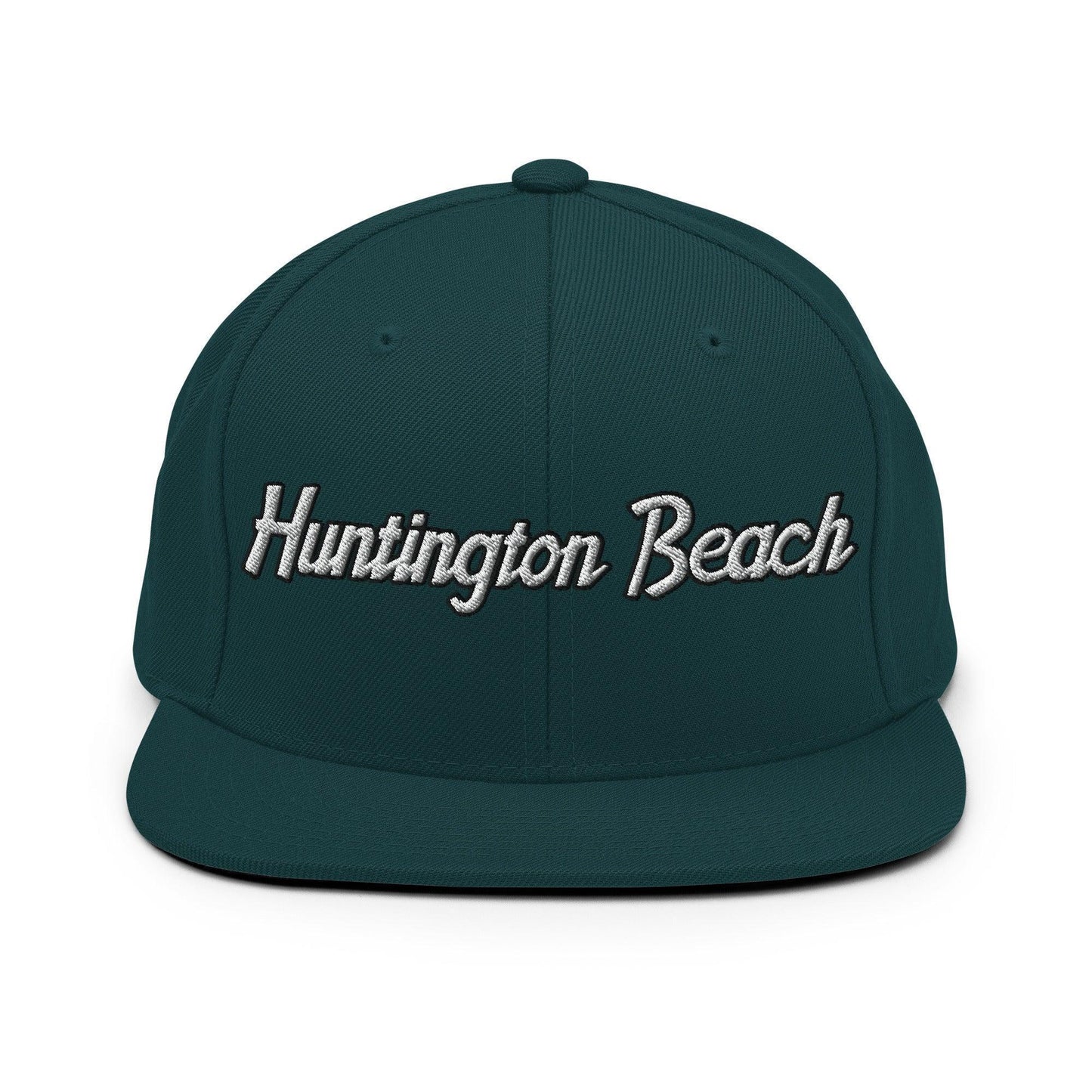 Huntington Beach Script Snapback Hat Spruce