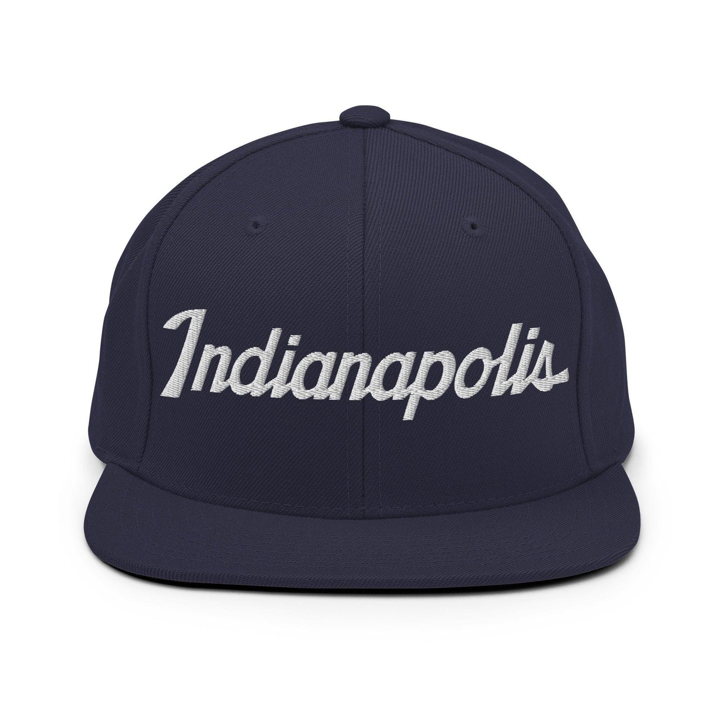 Indianapolis Script Snapback Hat Navy