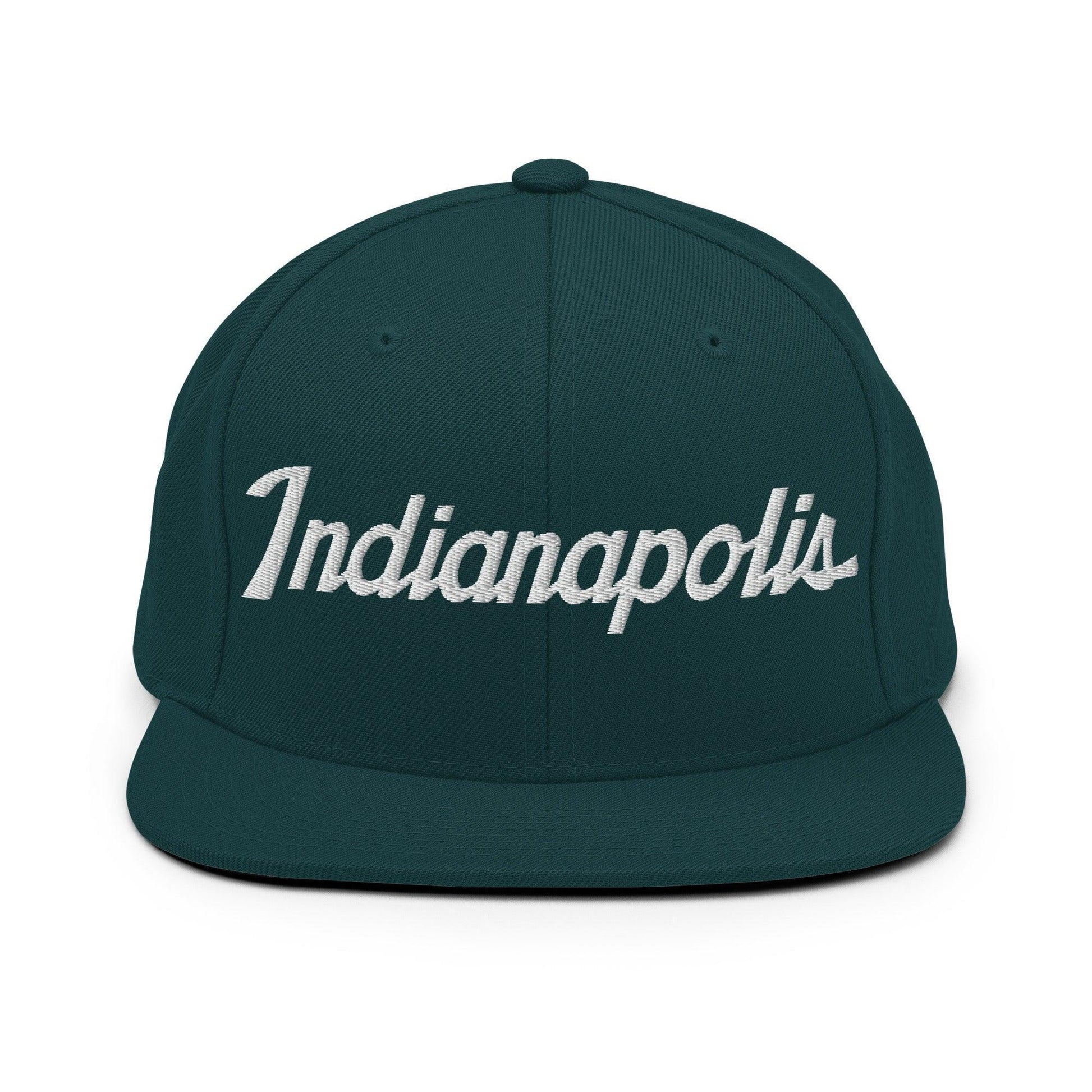Indianapolis Script Snapback Hat Spruce