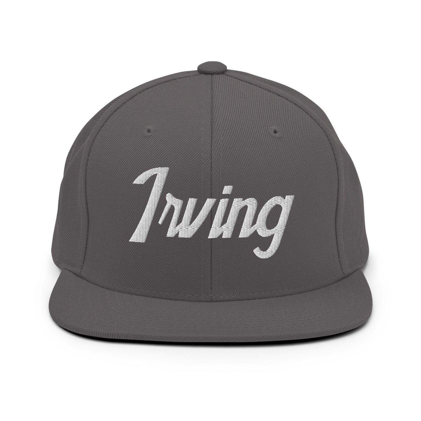 Irving Script Snapback Hat Dark Grey