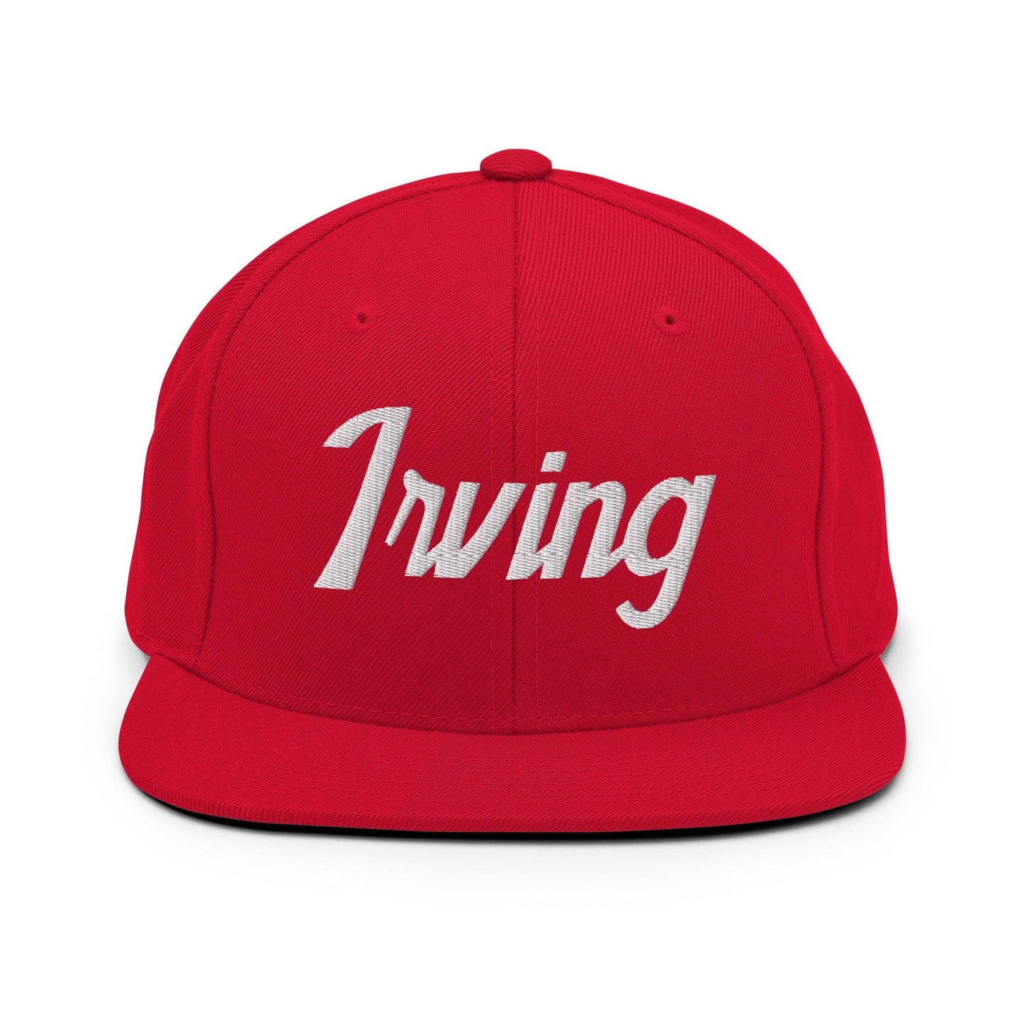 Irving Script Snapback Hat Red